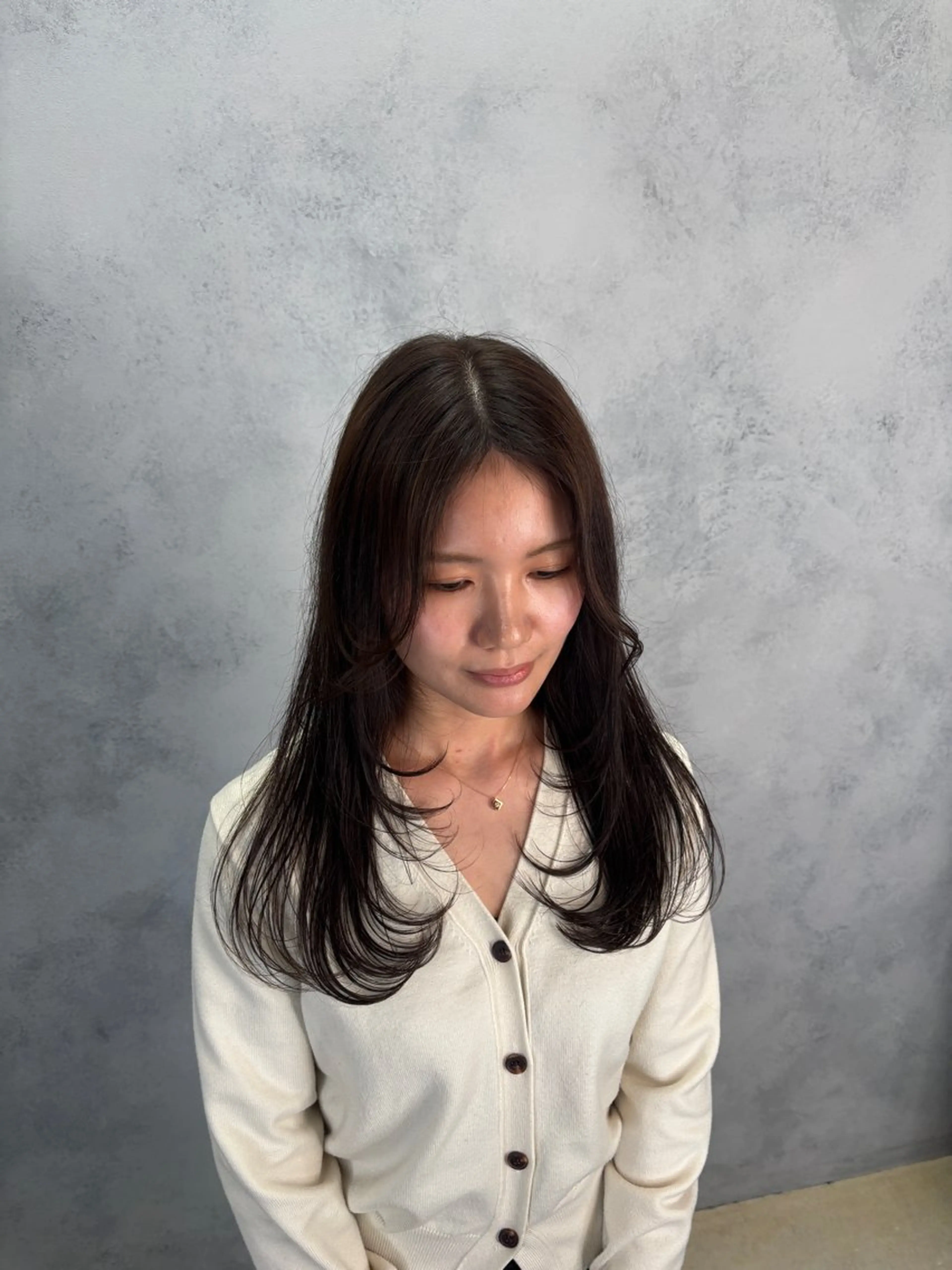 ロング カラー 顔まわりレイヤー レイヤーカット カット ヘアカラー トリートメント Rui /池袋/モデル募集中のヘアスタイル
