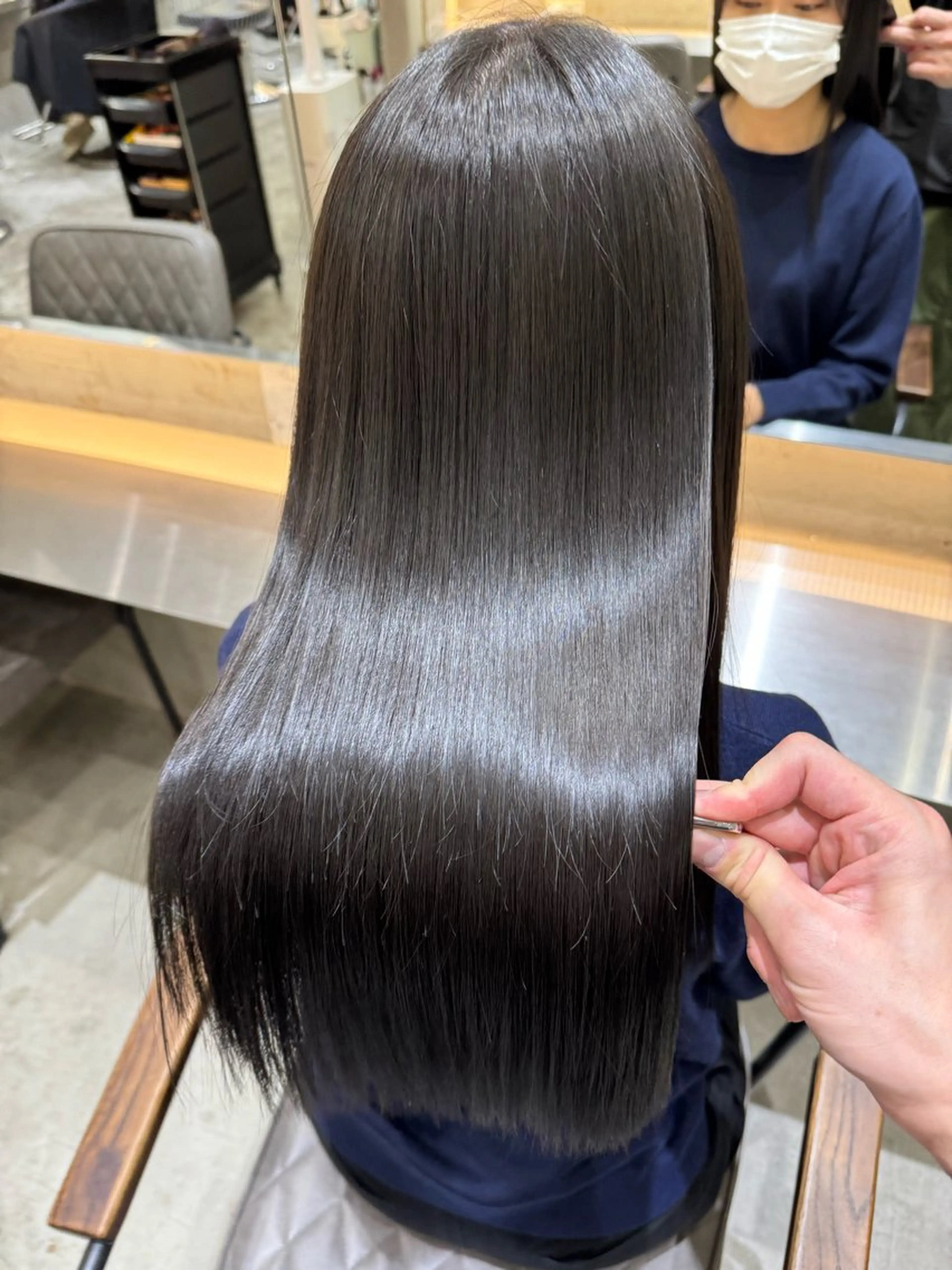 ロング カラー カット ヘアカラー 縮毛矯正 トリートメント 艶感カラー/縮毛矯正 髪質改善/三ツ木一生のヘアスタイル