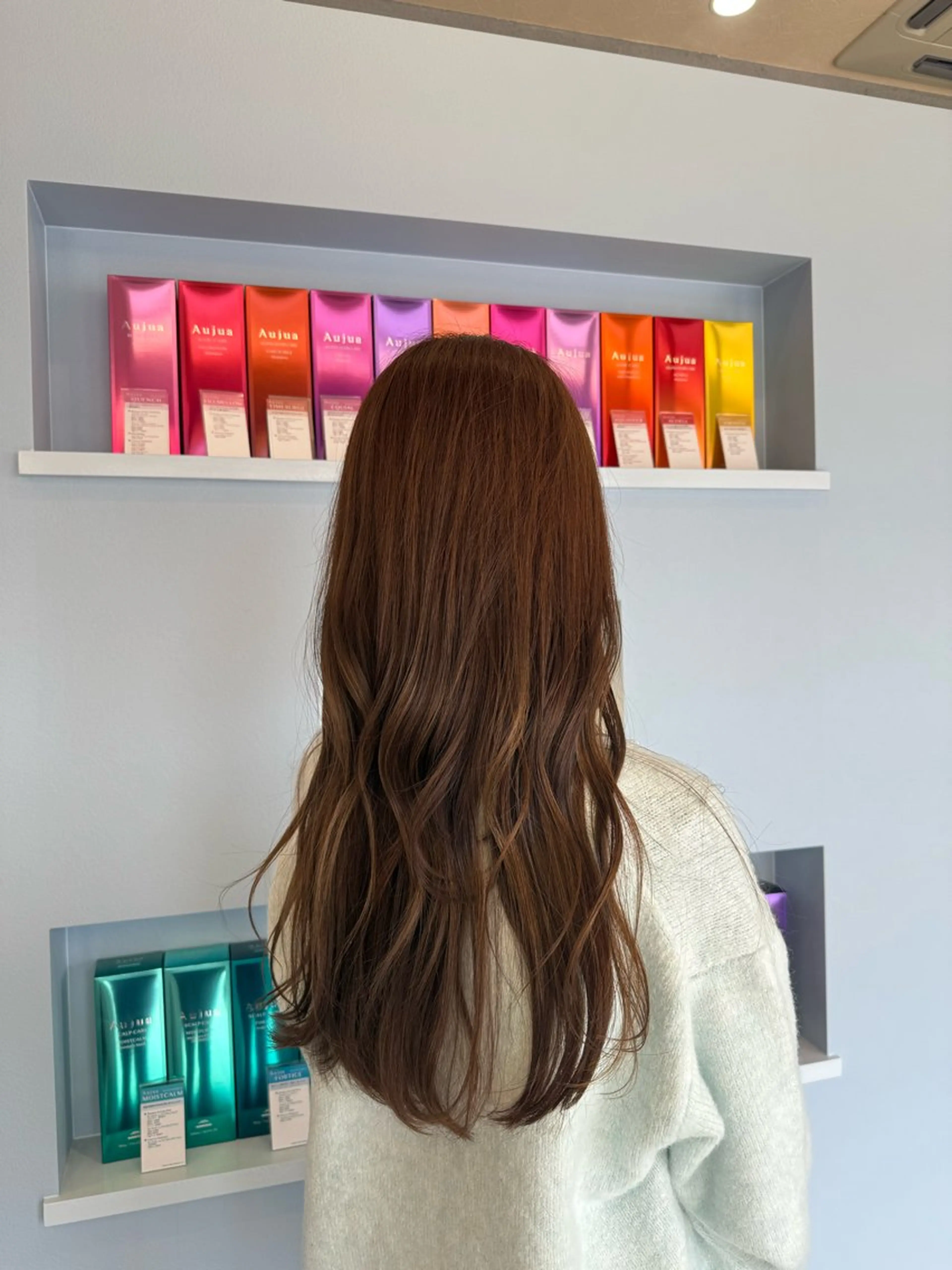 セミロング ヘアカラー 透明感カラー🫧 🍒久留米美容室のヘアスタイル