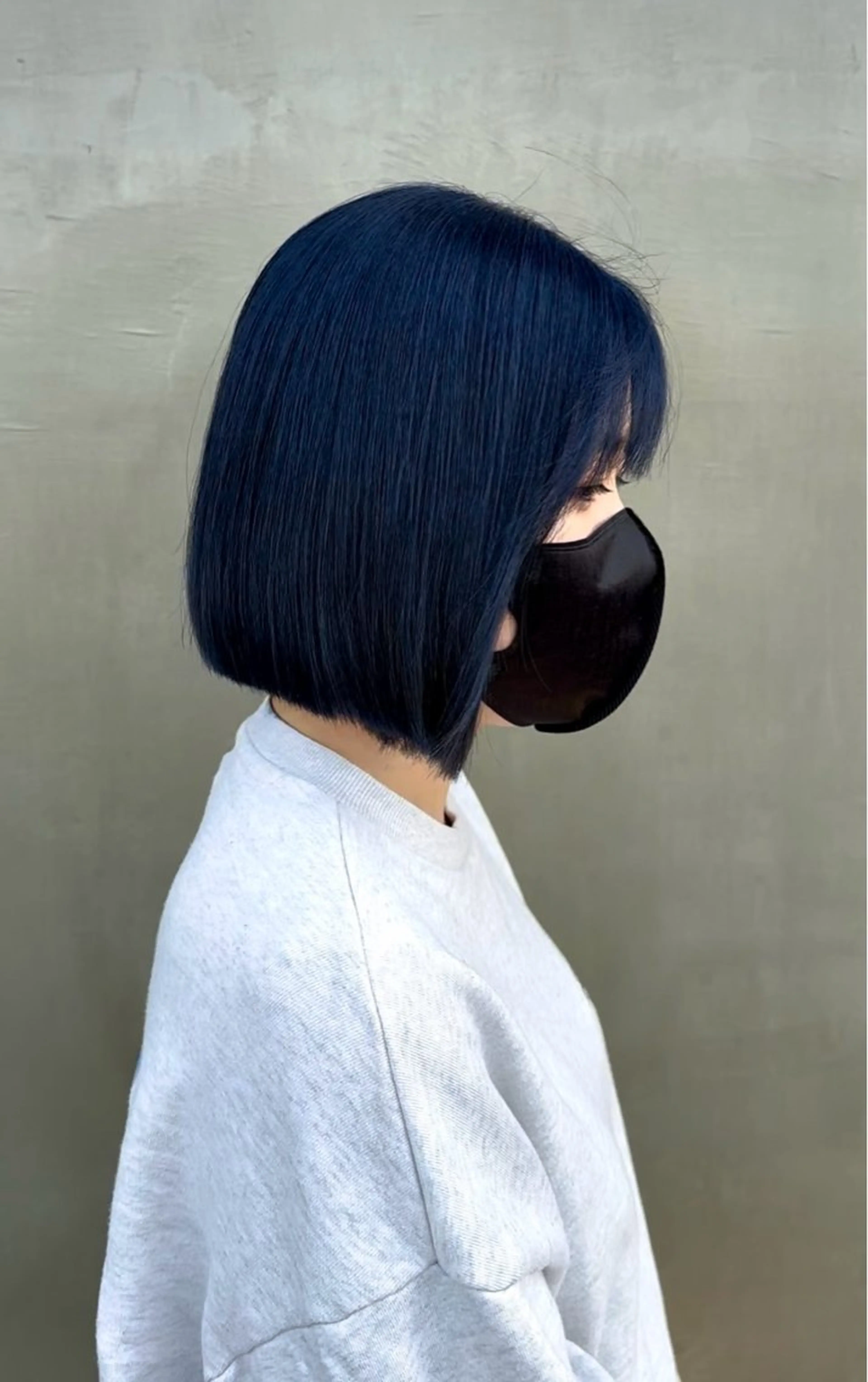 ショート カラー ブリーチ ブルーカラー ネイビーカラー 各務原/カラー/ブリ ーチお任せください！のヘアスタイル
