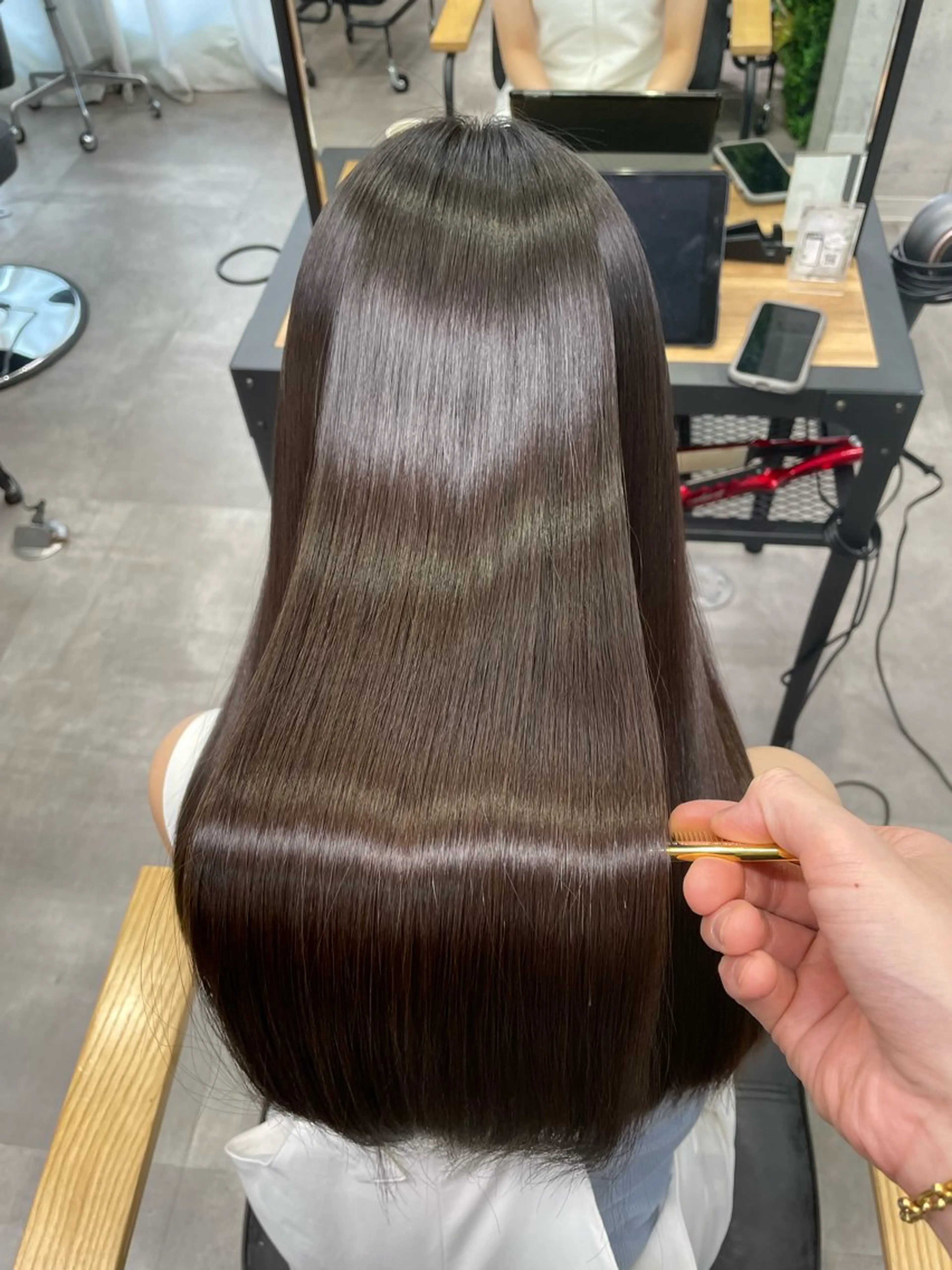 セミロング 髪質改善 トリートメント トリートメント 【美髪矯正】【スト カール】小野村翔太のヘアスタイル