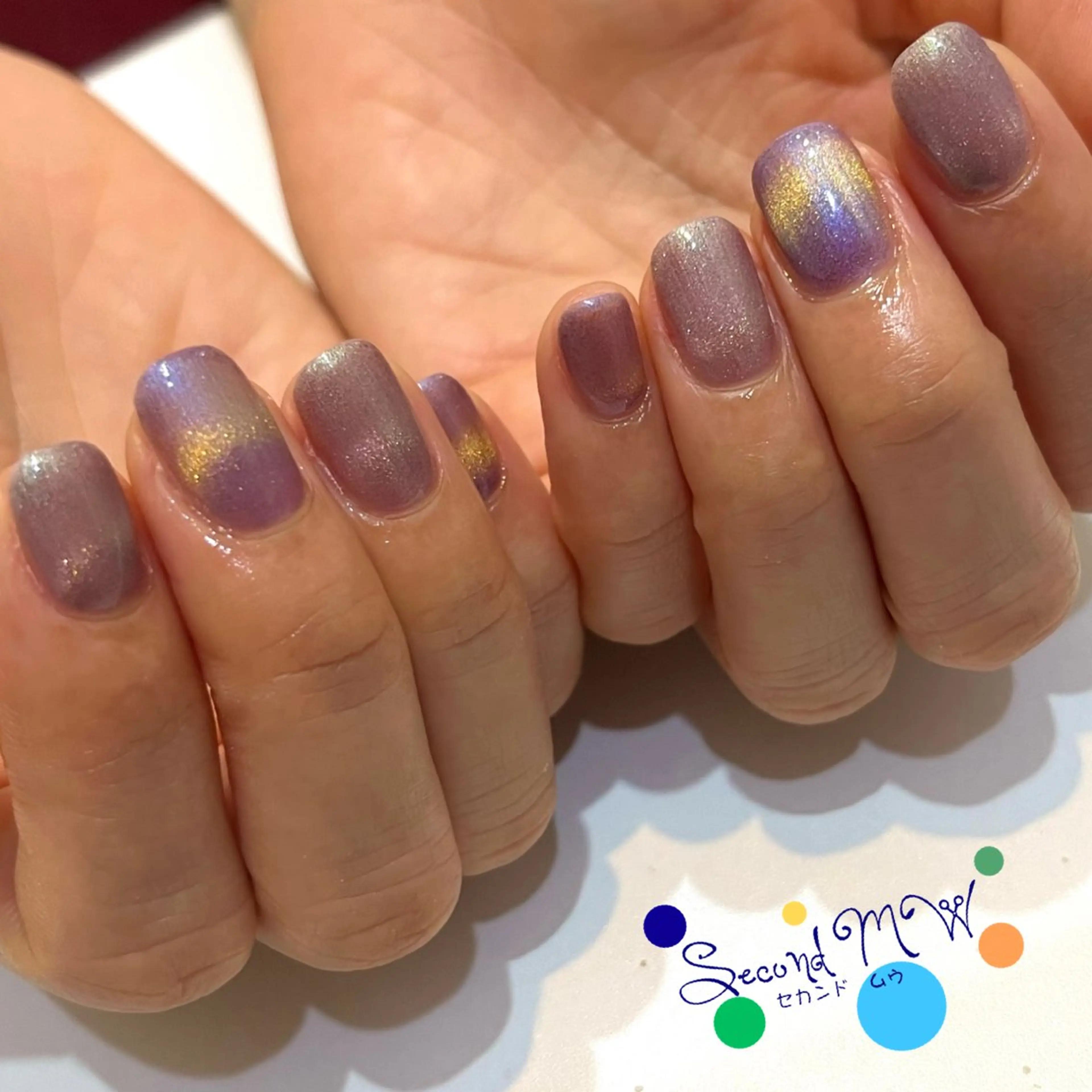 ネイル マグネットネイル オフィスネイル シンプルネイル ハンドネイル SecondMW _nail 　川連のネイルデザイン