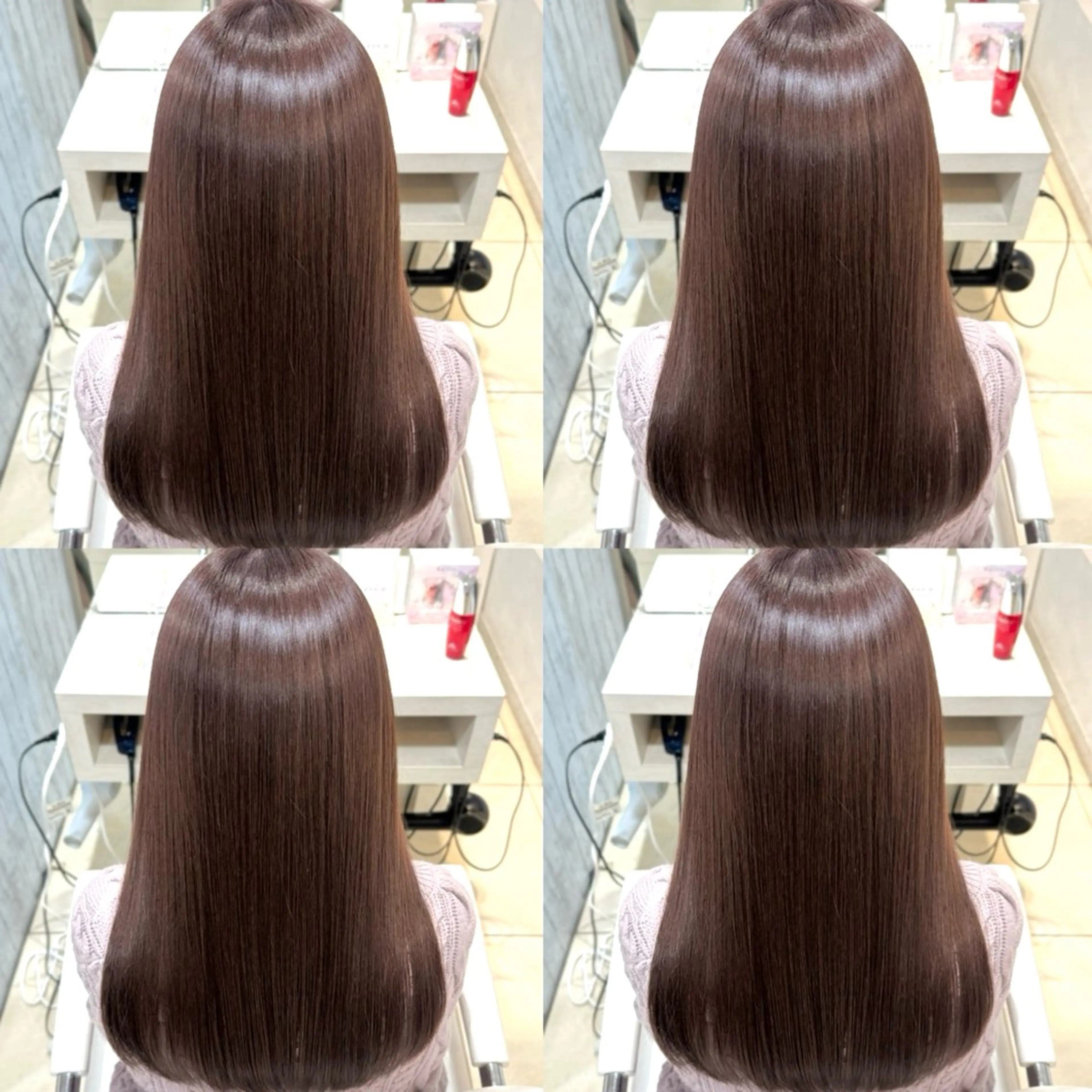 セミロング ヘアカラー トリートメント 【髪質改善カラー】 あむ·. ⟡ 🖤のヘアスタイル