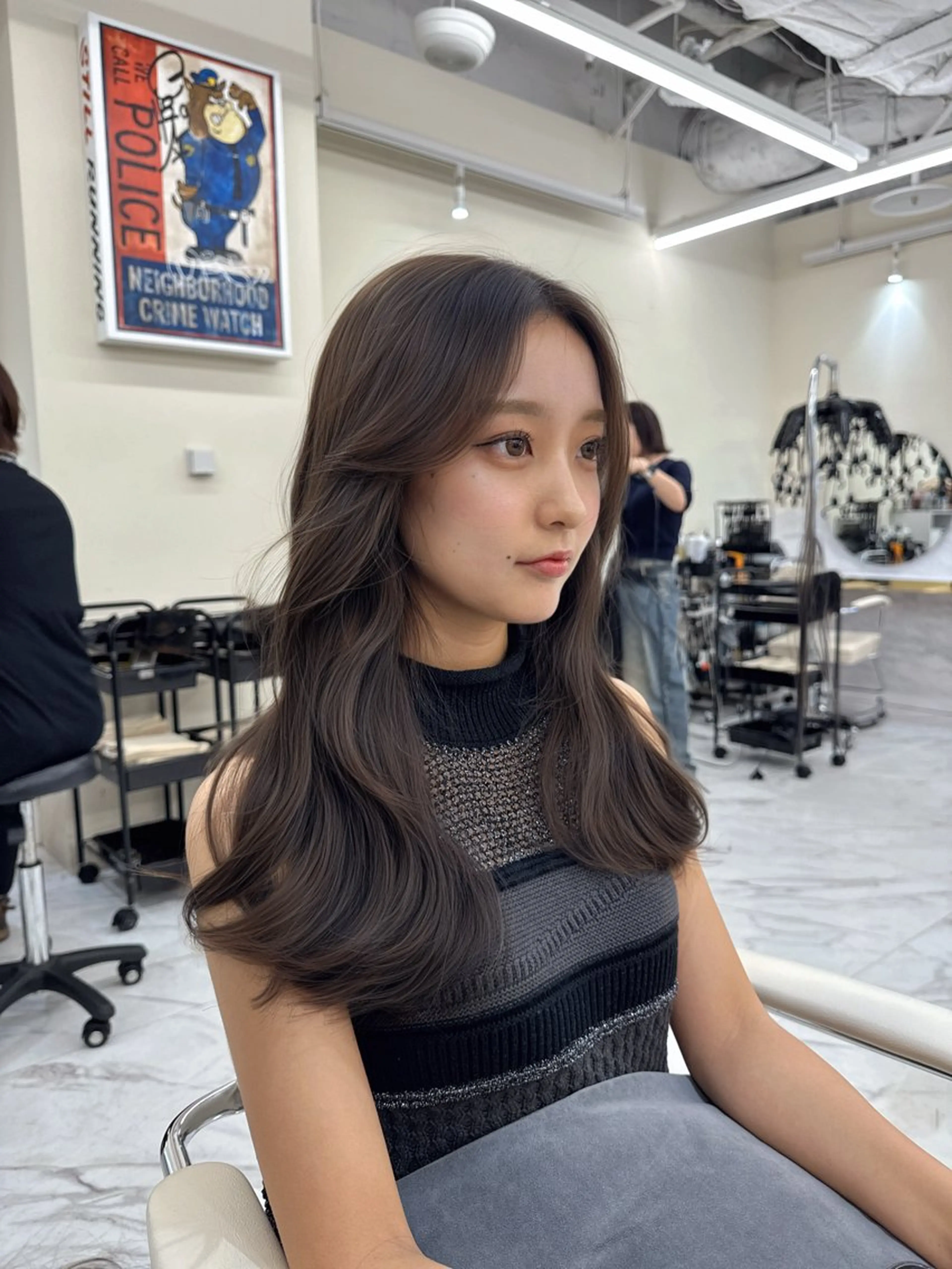 セミロング カラー ヘアアレンジ オリーブカラー レイヤーカット カット ヘアカラー トリートメント 髪質改善特化 🫧松野力也のヘアスタイル