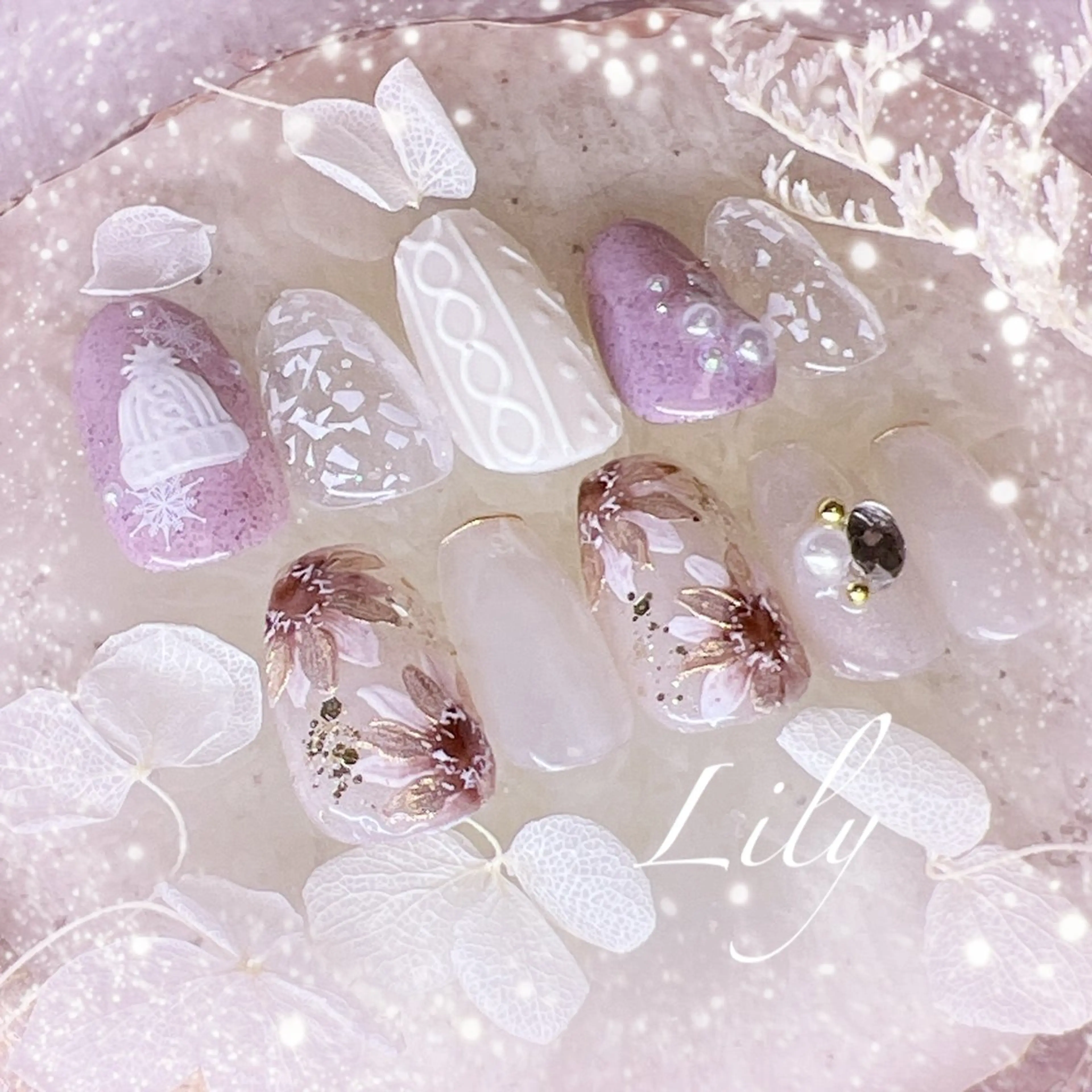 ネイル ハンドネイル Lily*nail 🌻Mii🌻のネイルデザイン