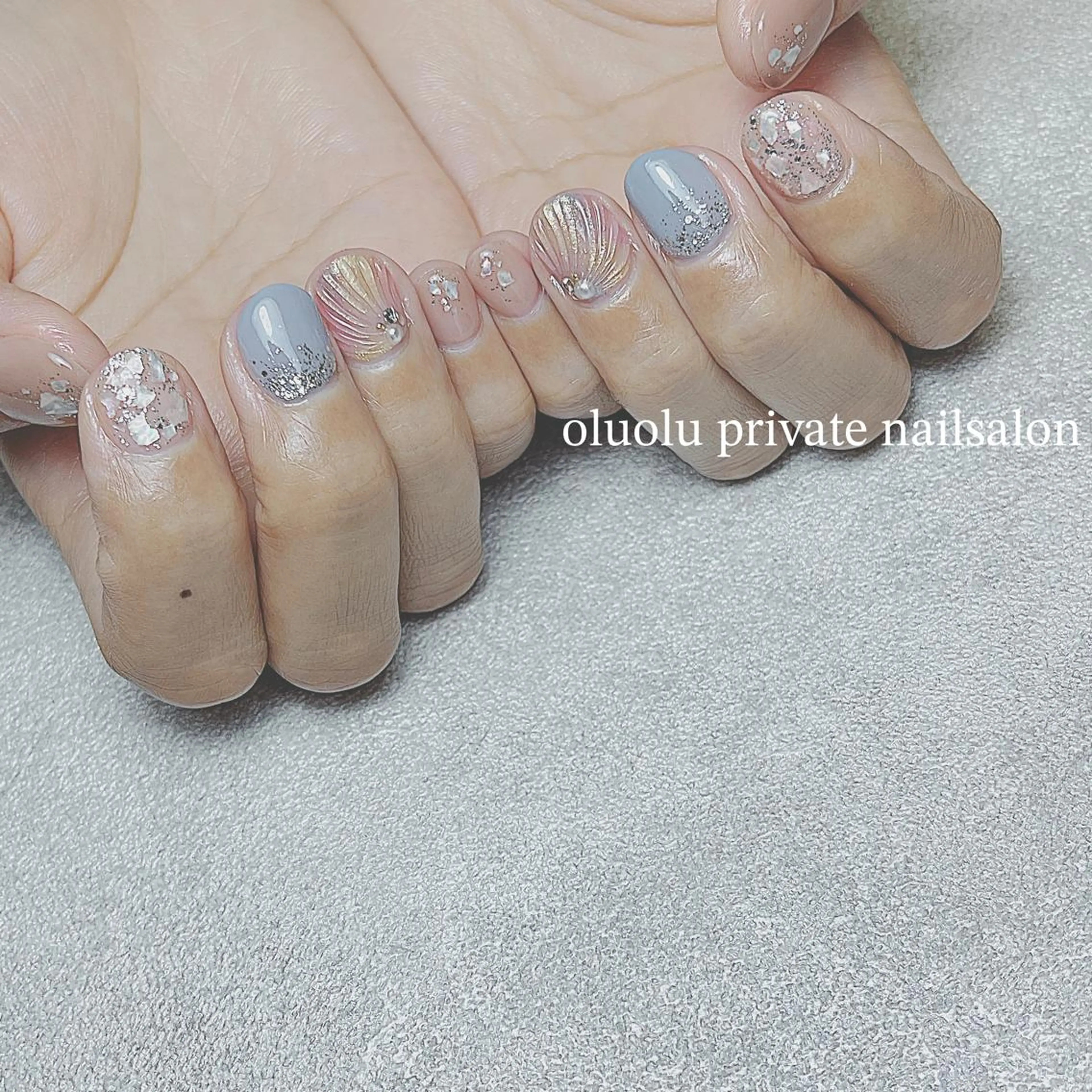 ネイル アートネイル フットネイル ニュアンスネイル ぷっくりネイル ショートネイル ハンドネイル 大村 紬華のネイルデザイン