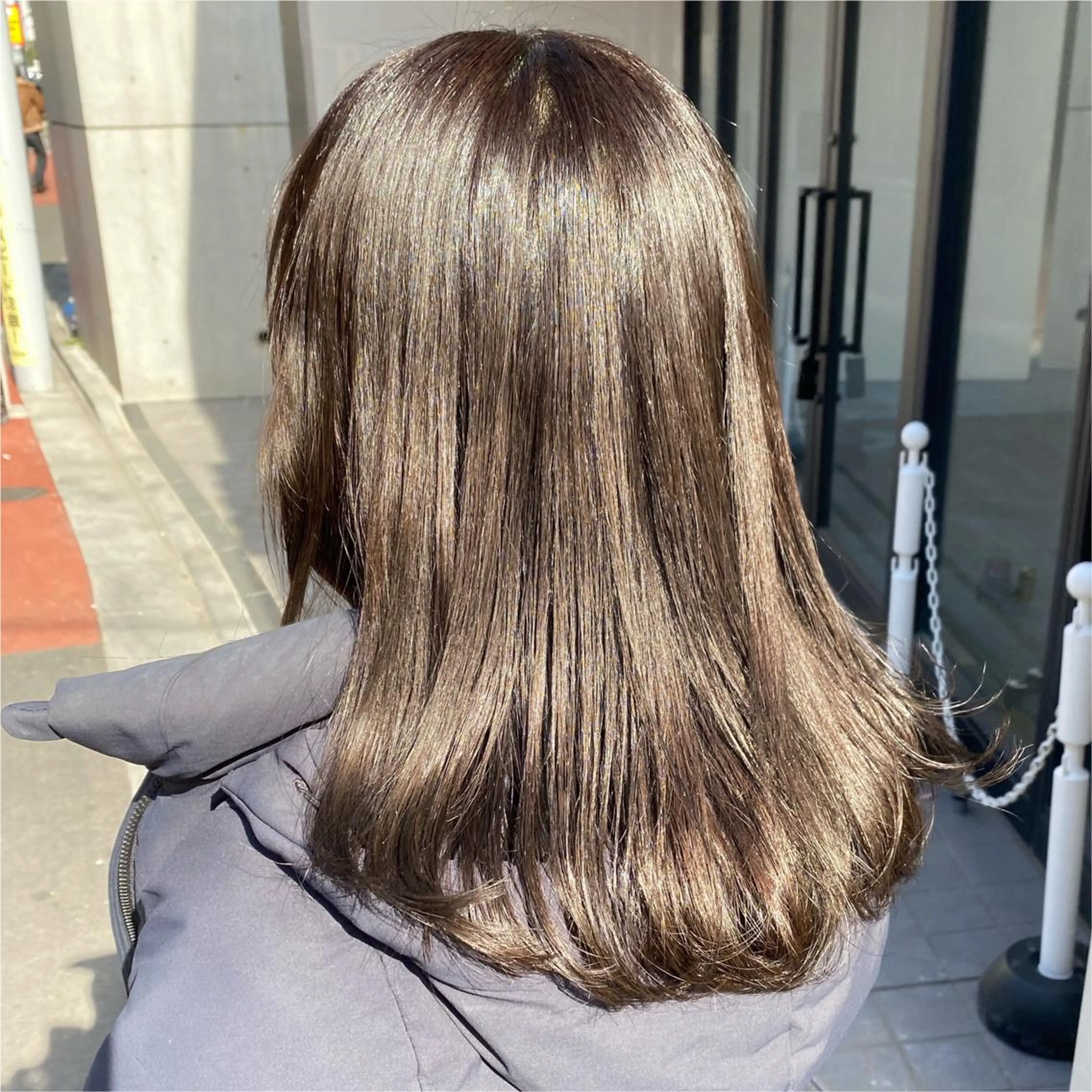 セミロング カラー ボブ/ミニボブ 透明感カラーkadoのヘアスタイル