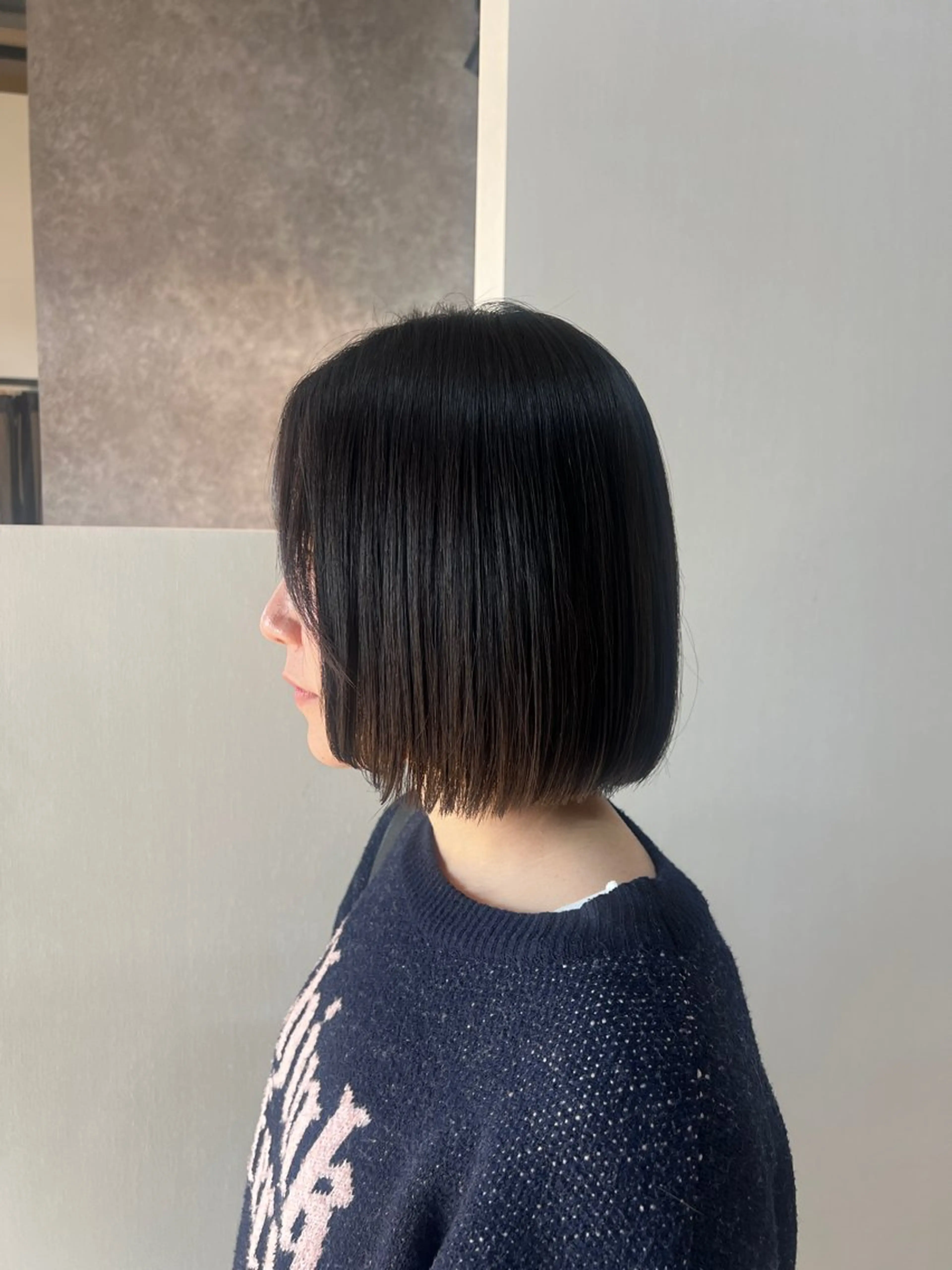 ショート ワンレンボブ ボブ 水田 芹七のヘアスタイル