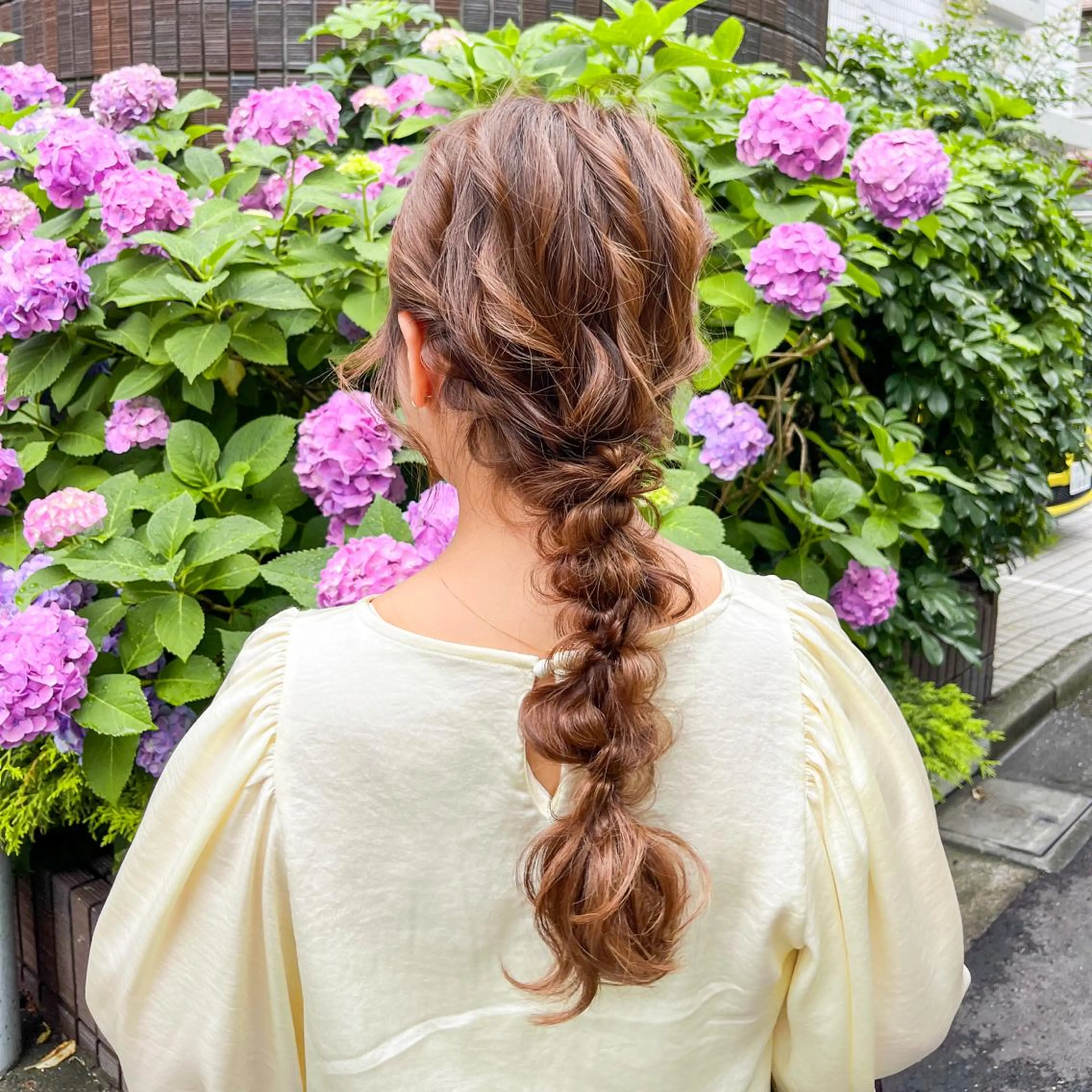 ロング ヘアアレンジ ウスイマイコ カット/ケアカラーのヘアスタイル