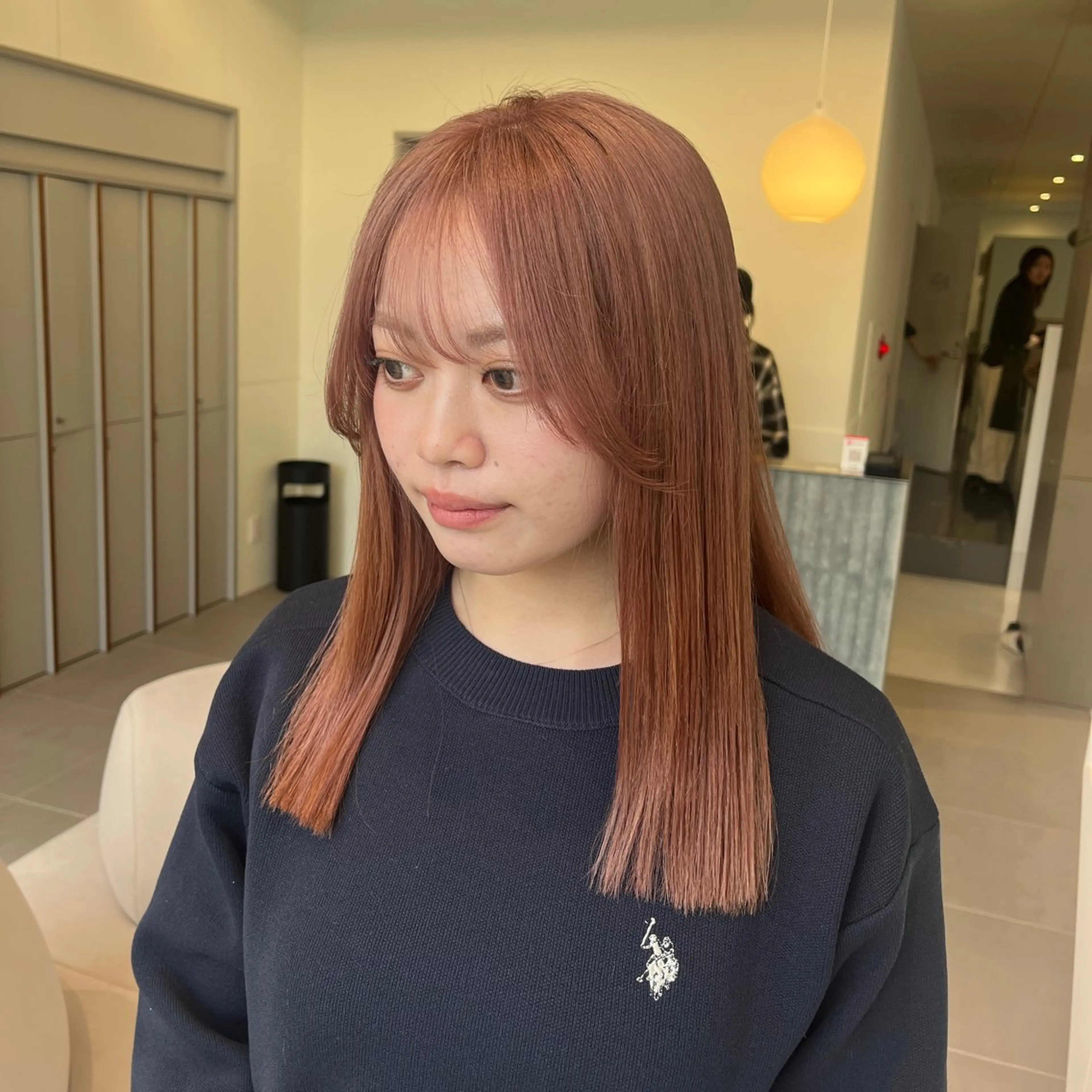 セミロング カラー ベージュカラー ブリーチ 透明感カラー ダブルカラー トリートメント ヘアカラー トリートメント 髪質改善カラー/ボブ 🌻Mutsumiのヘアスタイル