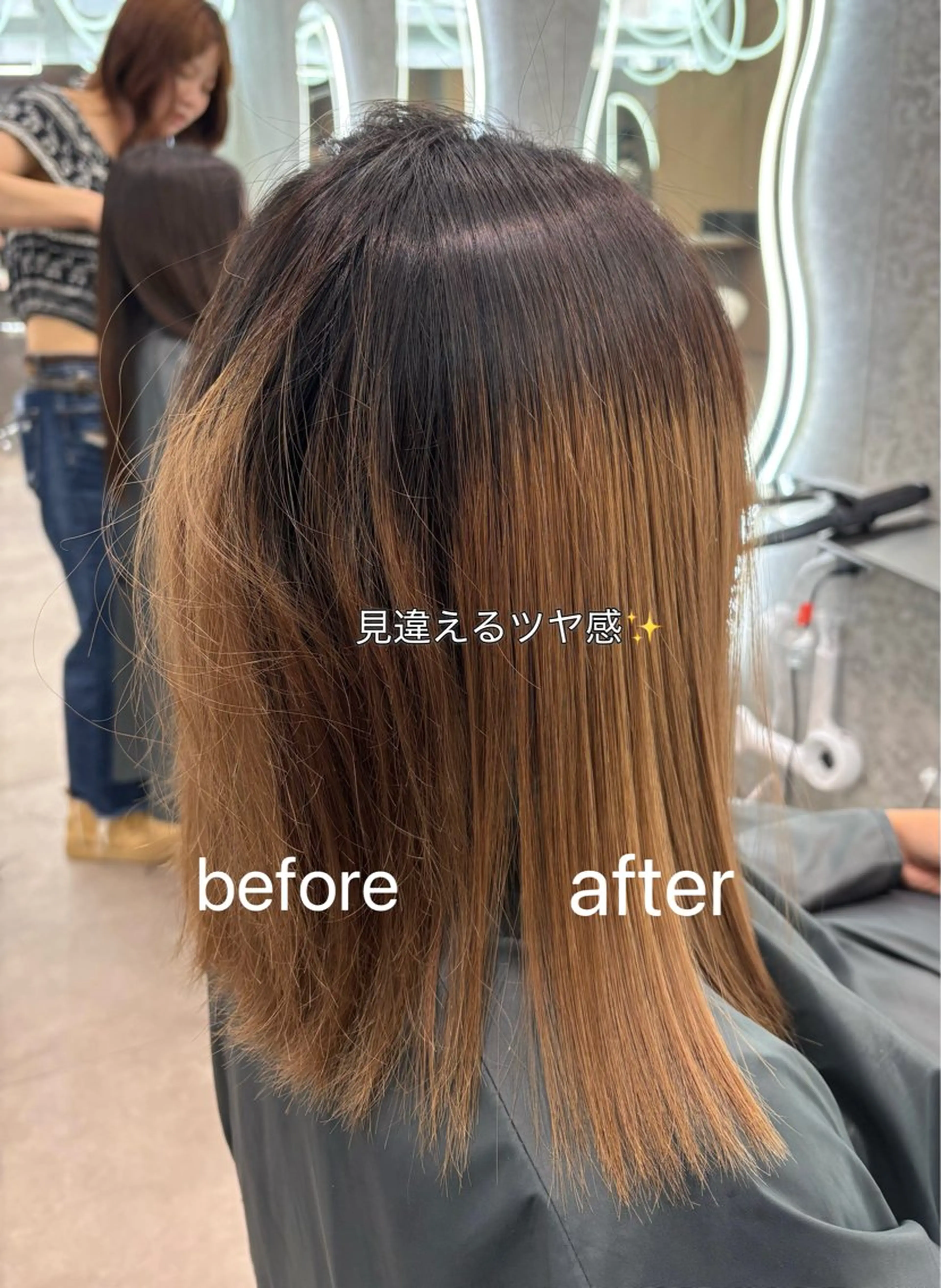 セミロング ヘアアレンジ アッシュ ボブ くびれヘア 顔まわりレイヤー 顔周りカット 縮毛矯正 トリートメント ヘアセット 大宮‎🩵縮毛矯正 レイヤー　佐藤和のヘアスタイル