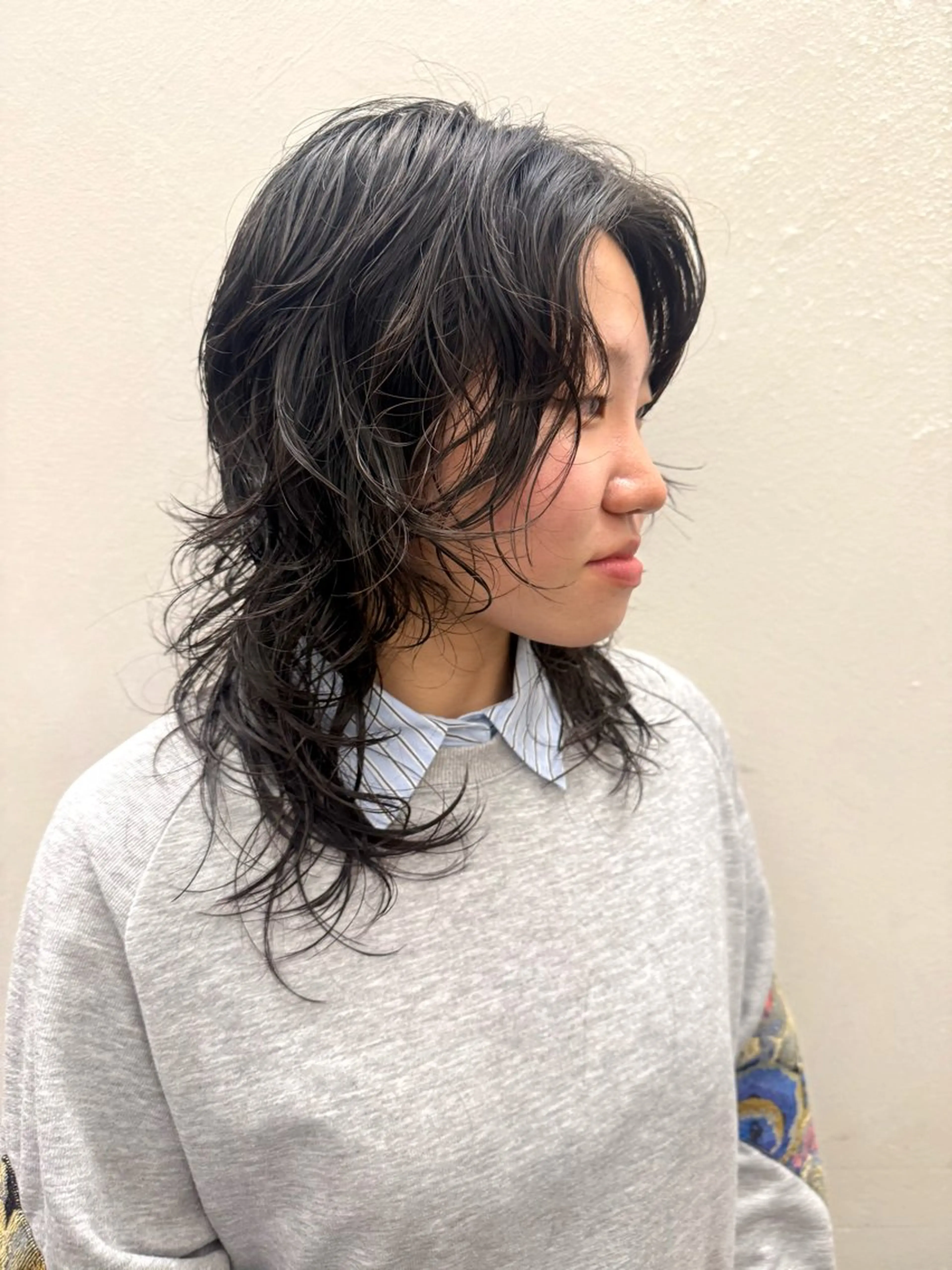 ミディアム パーマ カット パーマ トリートメント 似合わせレイヤー/ パーマヘア/高倉のヘアスタイル