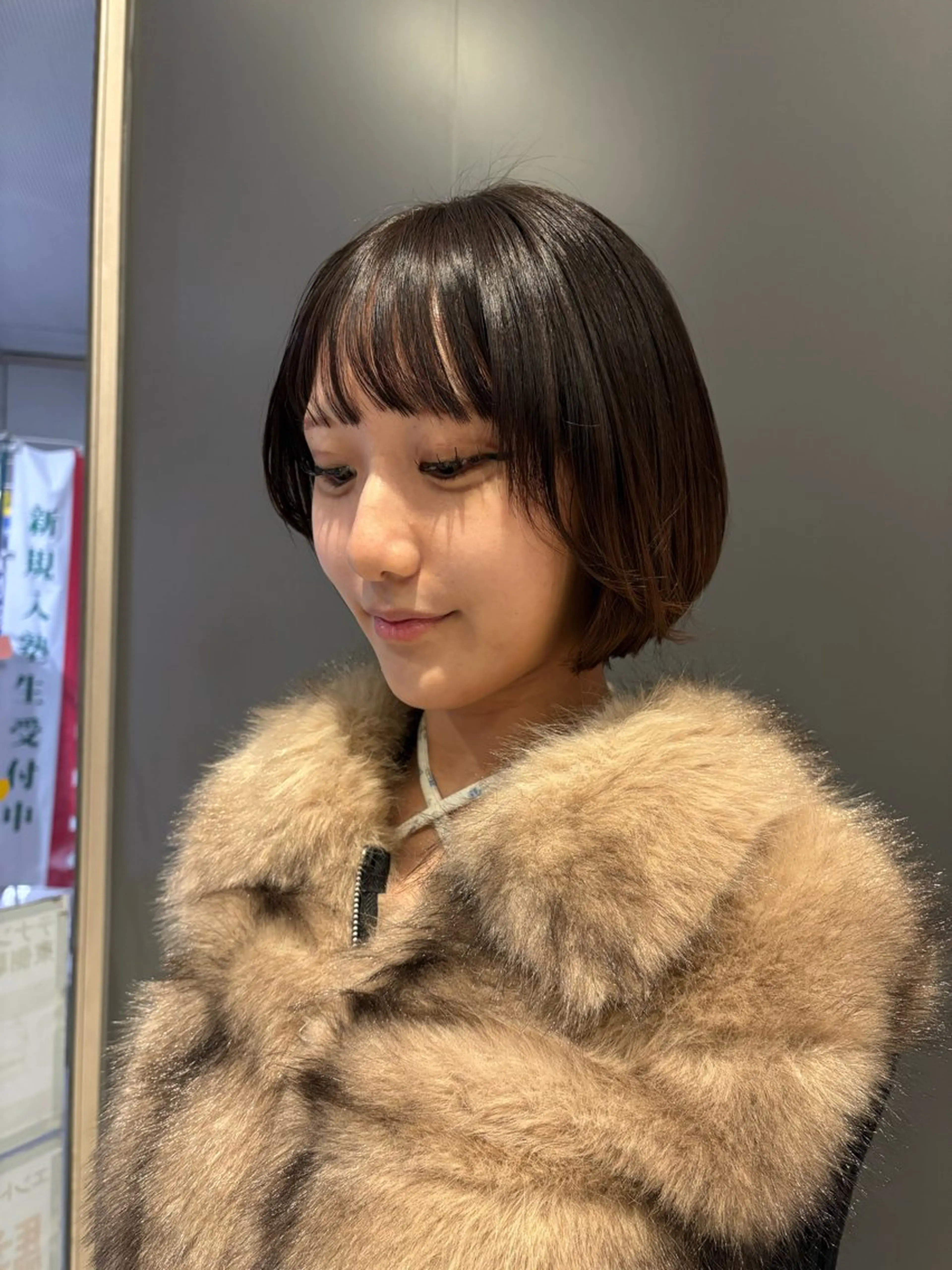 ショート ボブ シースルーバング 冨田 昌亮のヘアスタイル