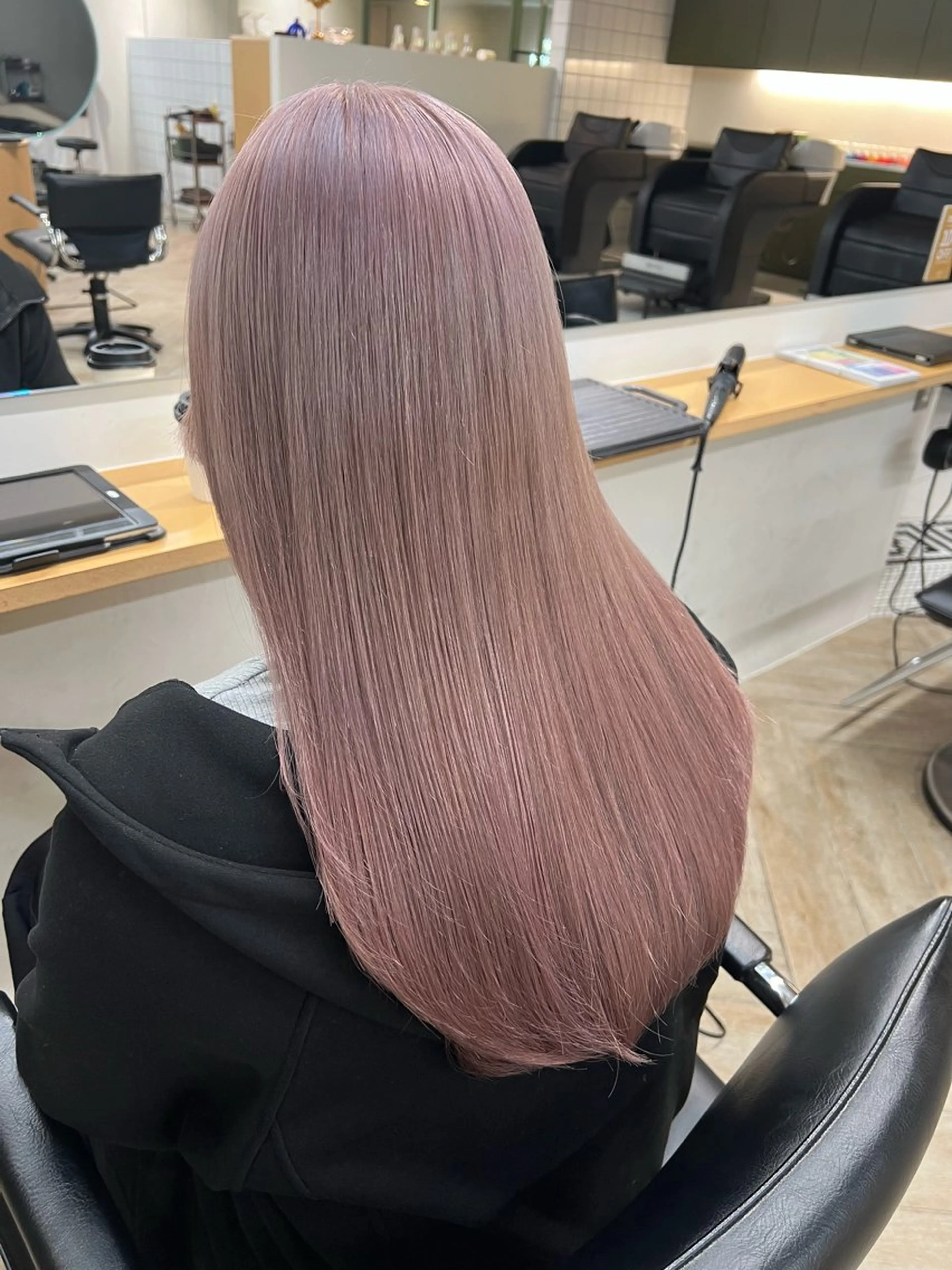 セミロング カラー ヘアカラー トリートメント ベージュ/髪質改善 新潟/万代/井上佑のヘアスタイル