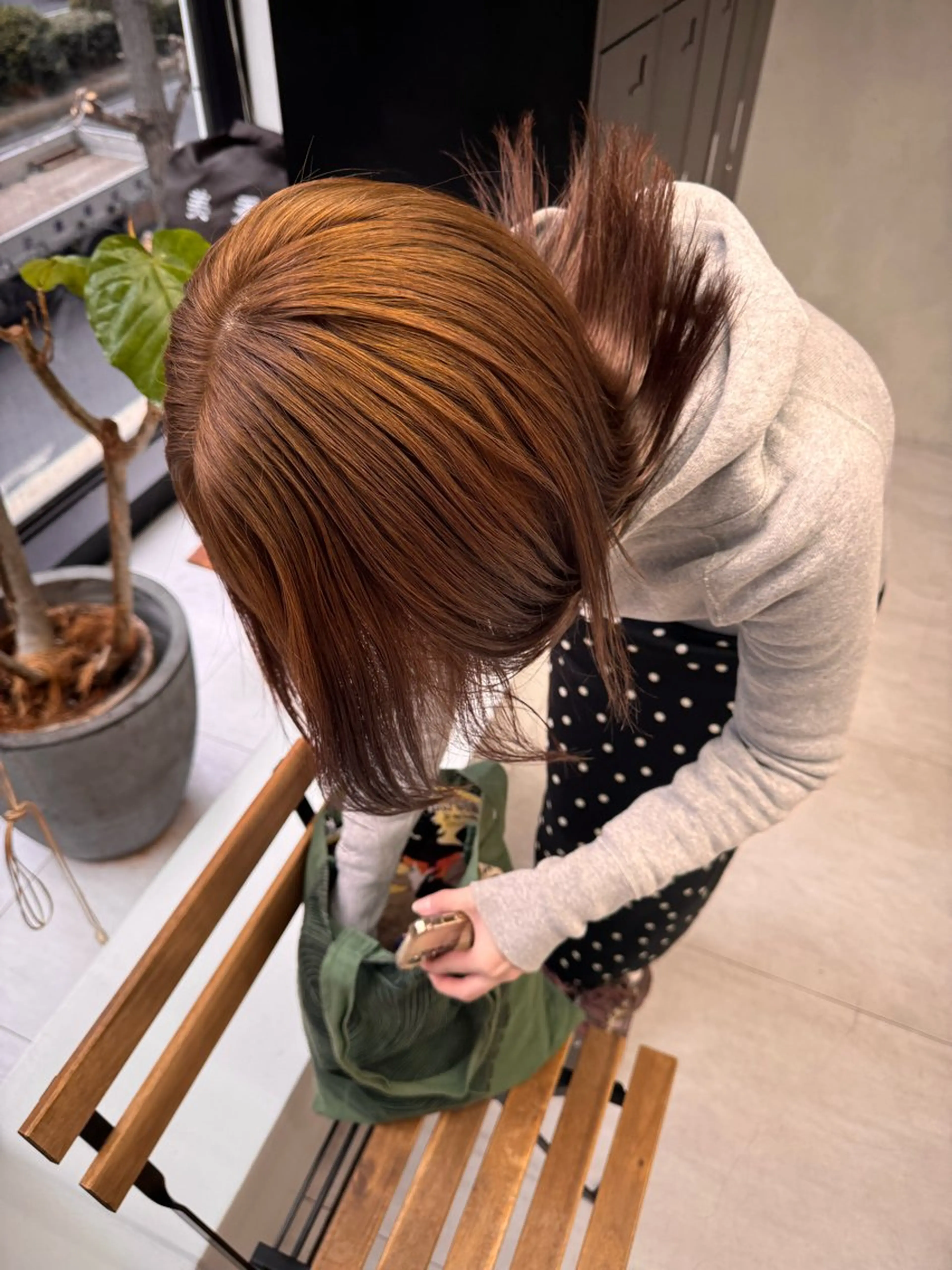 ミディアム カラー ブラウンカラー ヘアカラー 顔周りレイヤー /kokoro🦮のヘアスタイル