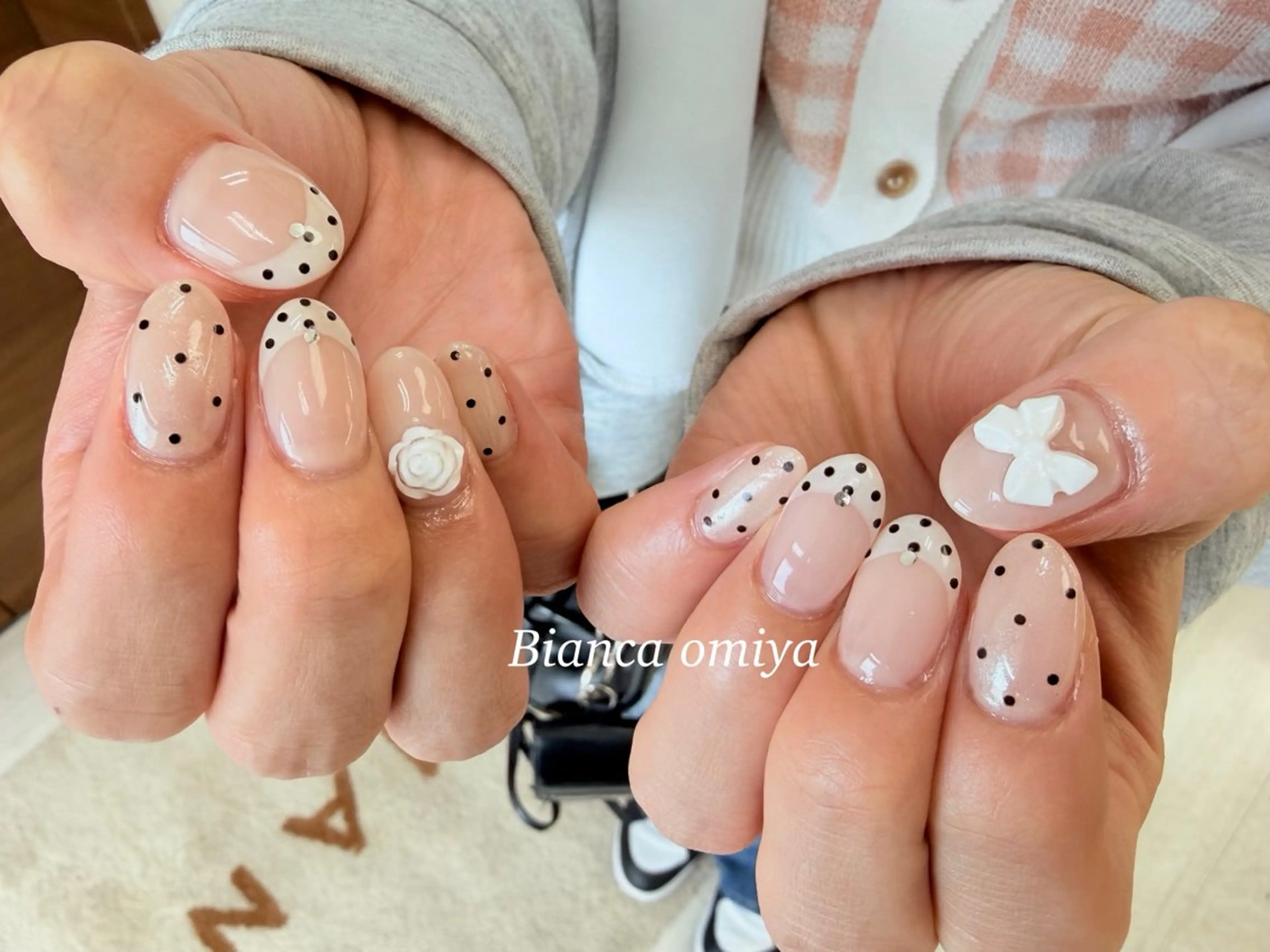 ネイル フラッシュネイル フレンチネイル ジェルネイル グラデーション マグネットネイル ハンドネイル Bianca大宮 katoᕱ⑅ᕱﾞのネイルデザイン