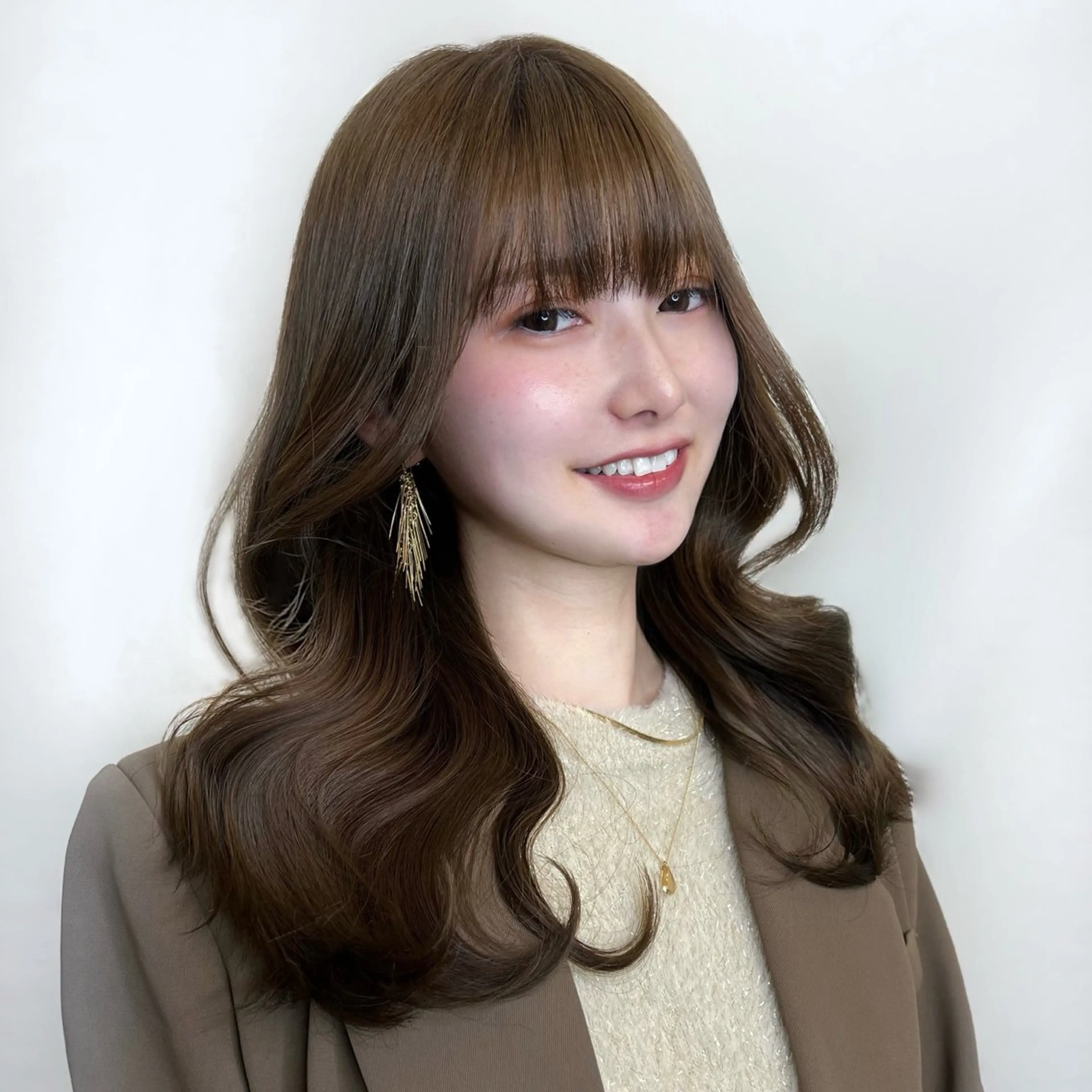 ロング カラー パーマ ヘアアレンジ 韓国風ヘア レイヤーカット トリートメント ワンホンヘア 🏅韓国ヘア/新宿/ レイヤー/KSukeのヘアスタイル