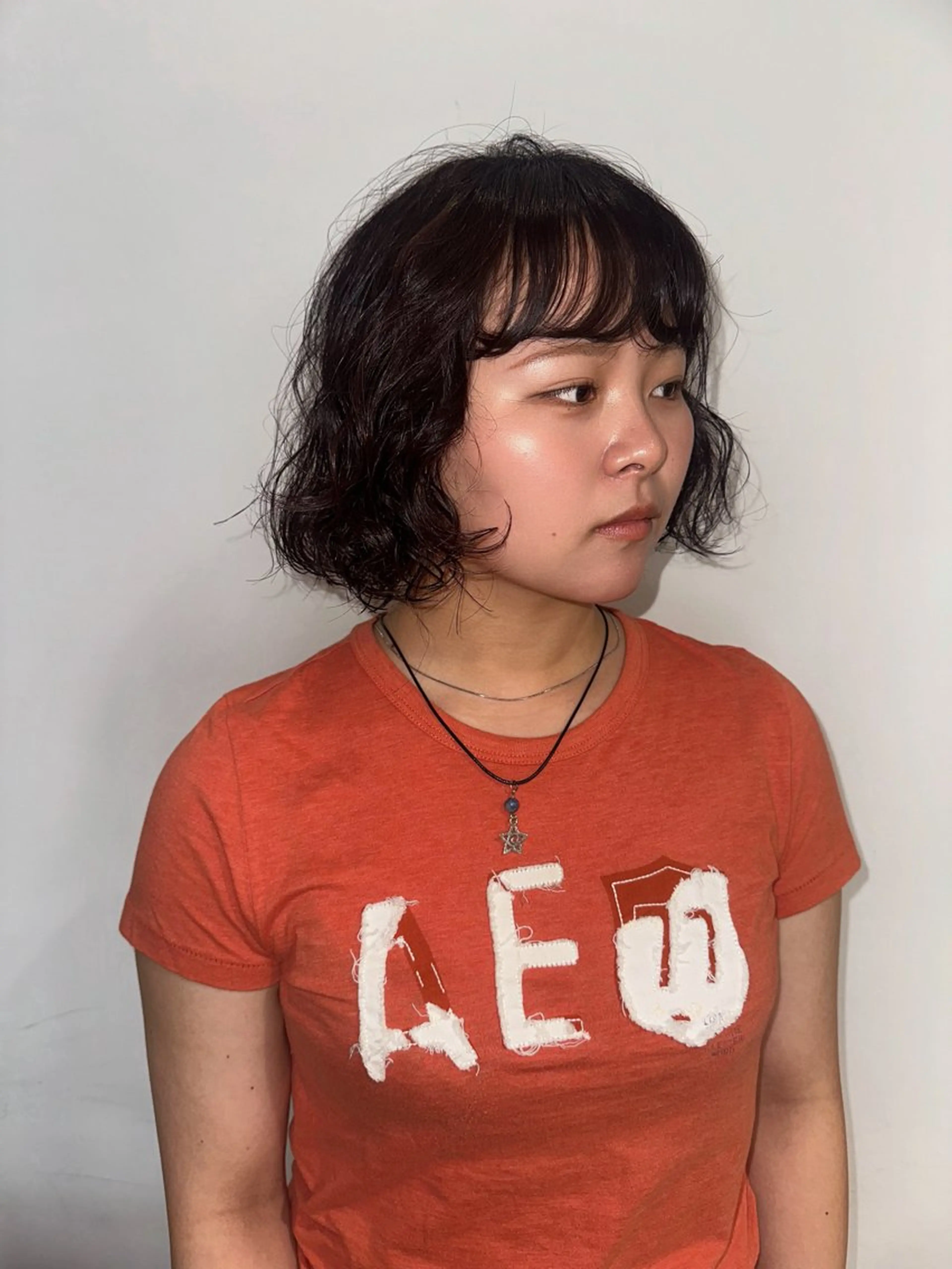 ミディアム パーマ パーマ 塩澤 榛奈のヘアスタイル