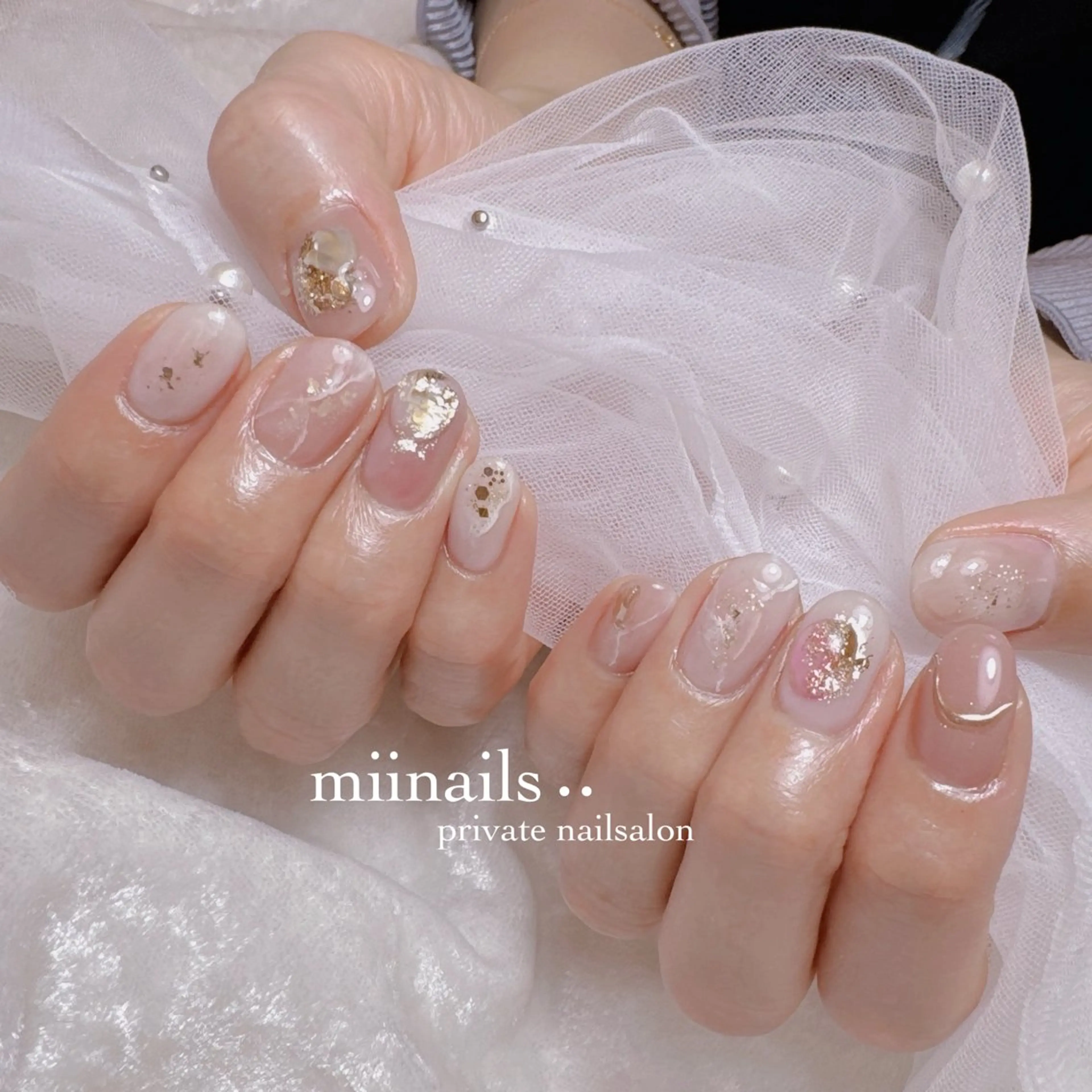 ネイル 韓国ネイル マグネットネイル ワンホンネイル ハンドネイル nailsalon miinailsのネイルデザイン