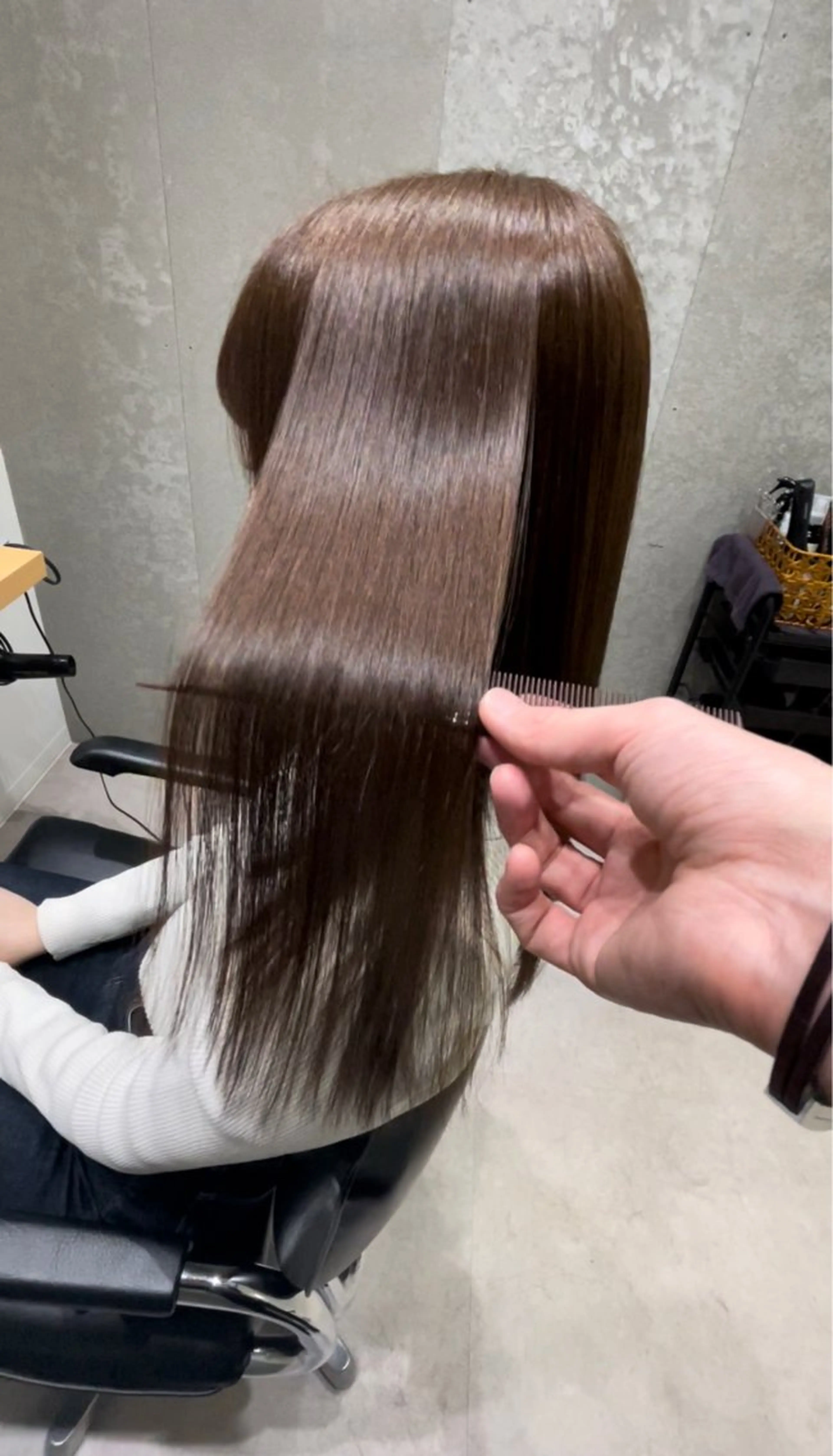 ミディアム カラー イルミナカラー トリートメント 髪質改善ヘアケア 艶髪特化/上田のヘアスタイル