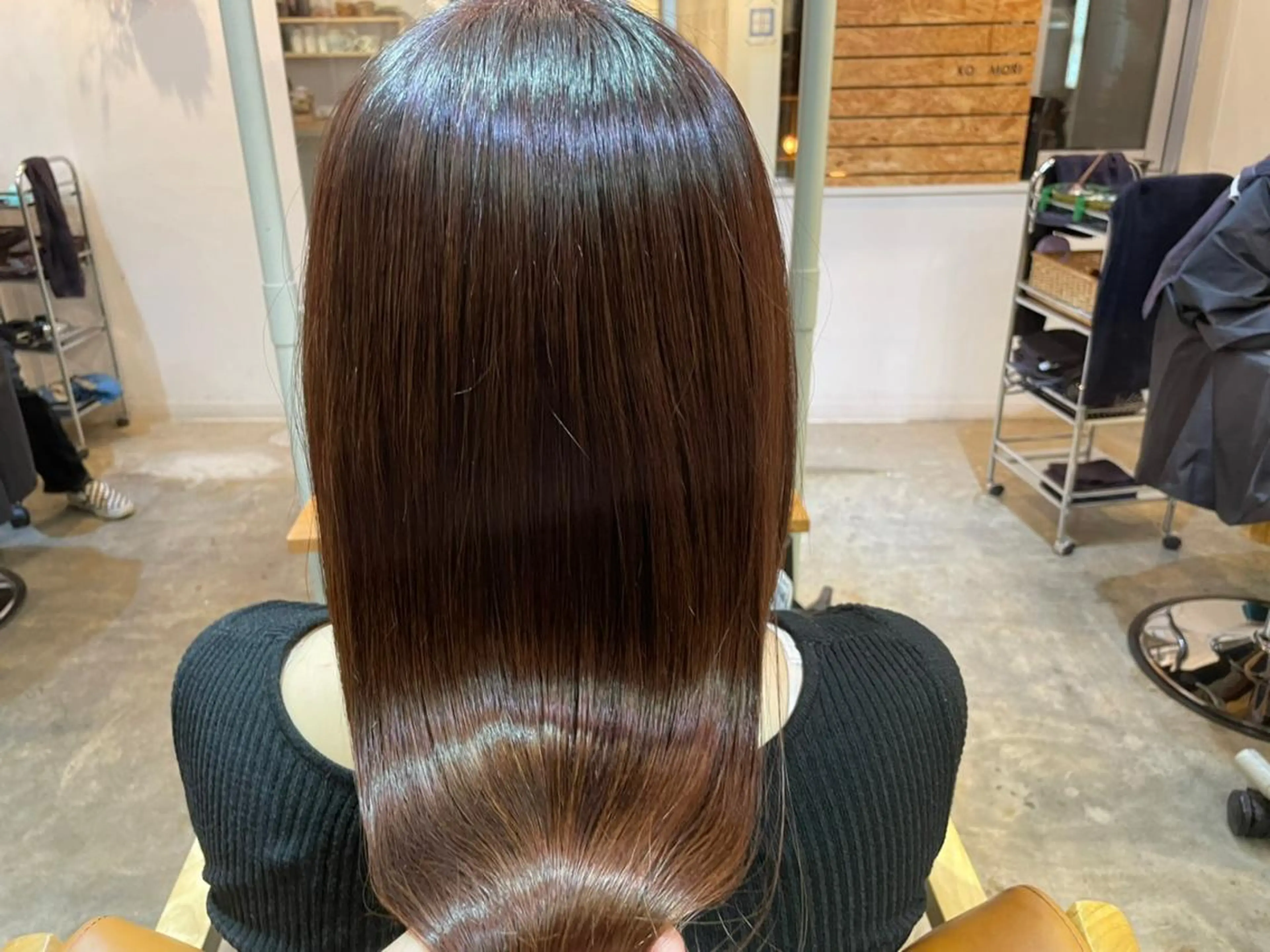 ロング ボブ ハイライト 髪質改善 韓国風ヘア レイヤーカット 初めでも安心🌟 newi町田✂のヘアスタイル