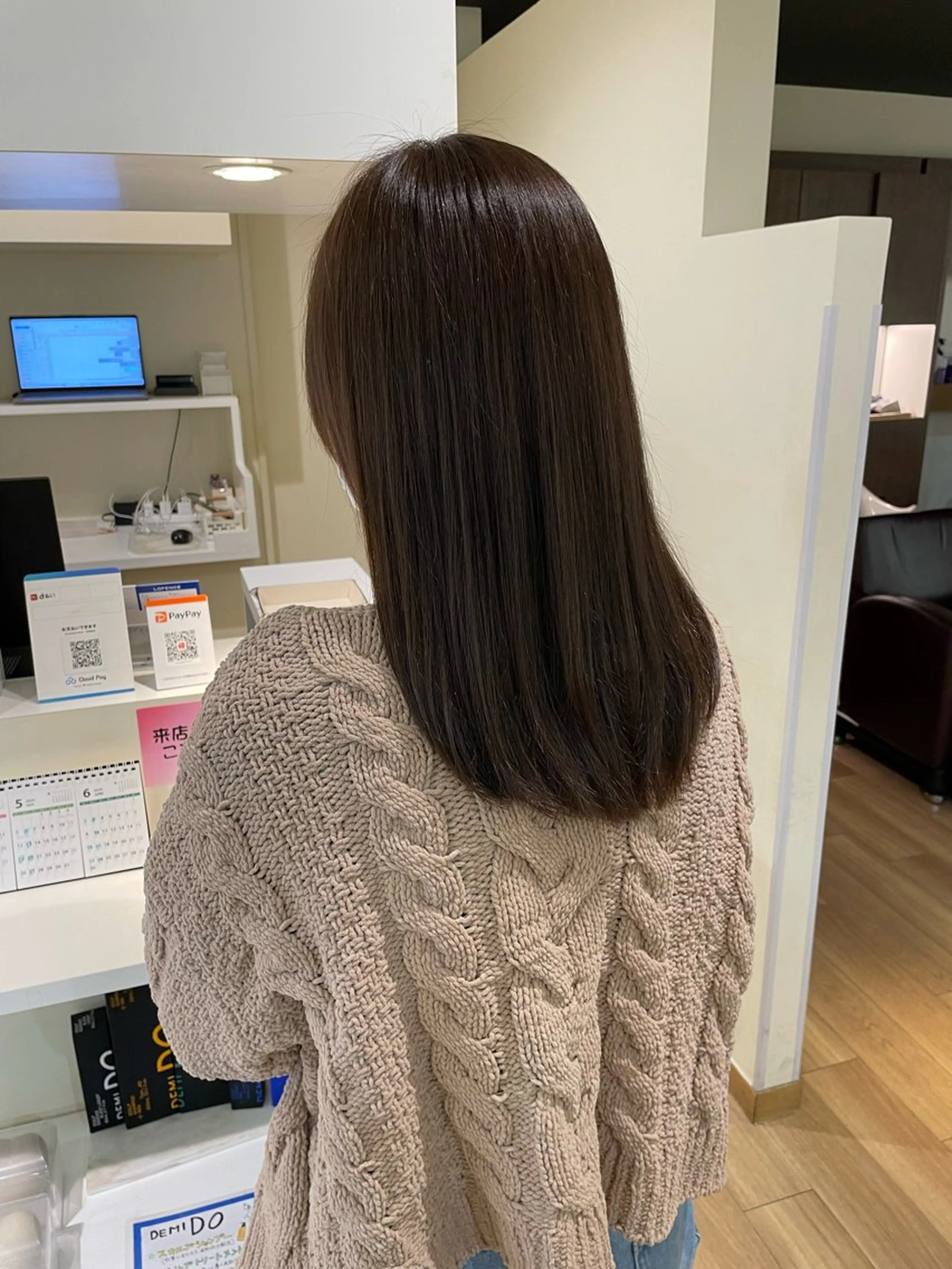 セミロング カラー トリートメント 韓国レイヤー🎀/ 顔周り特化🎀/豊田のヘアスタイル