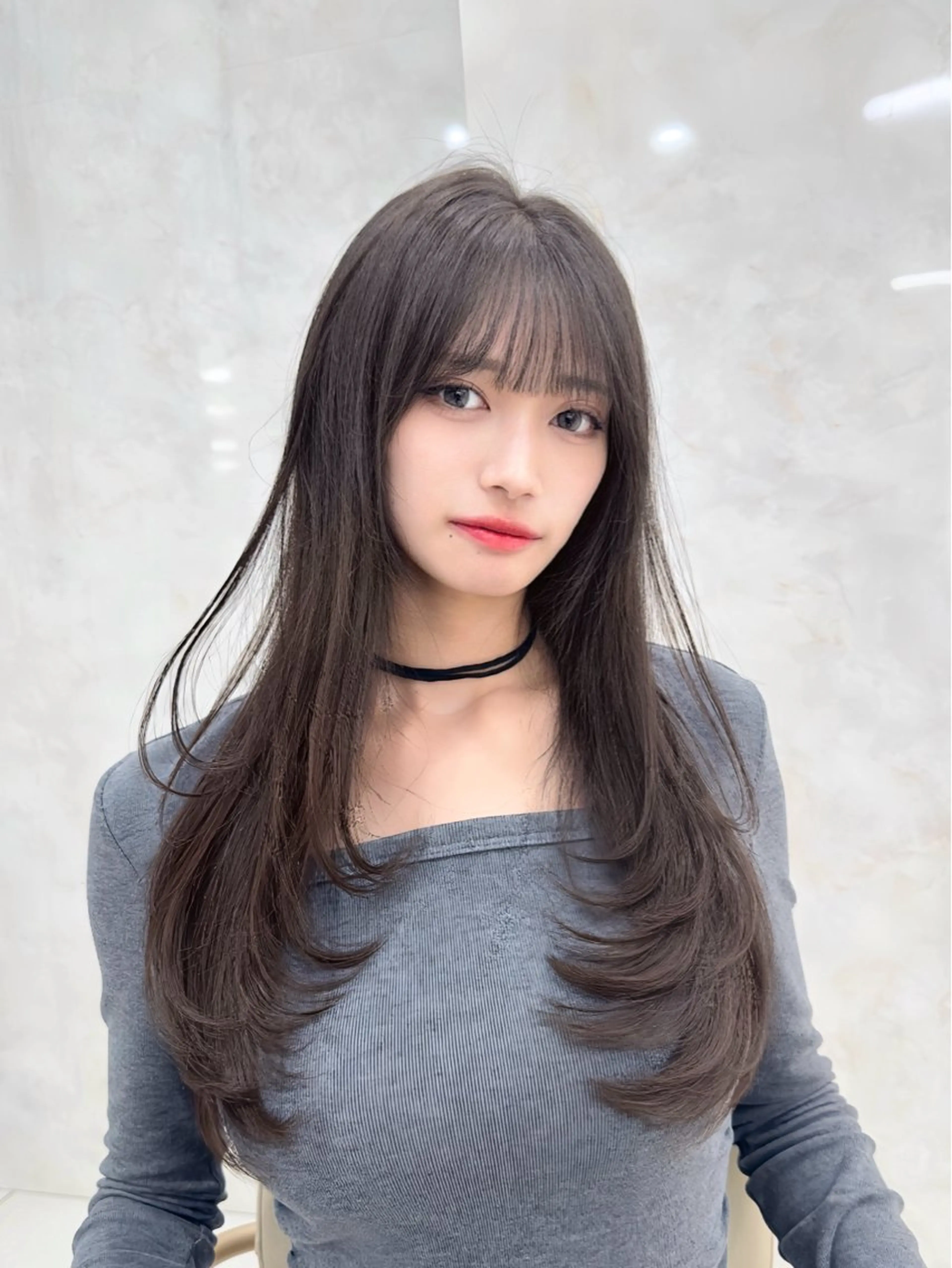 ロング カラー 透明感カラー レイヤーカット カット ヘアカラー 似合わせ/レイヤー /顔まわり/池田歩樹のヘアスタイル