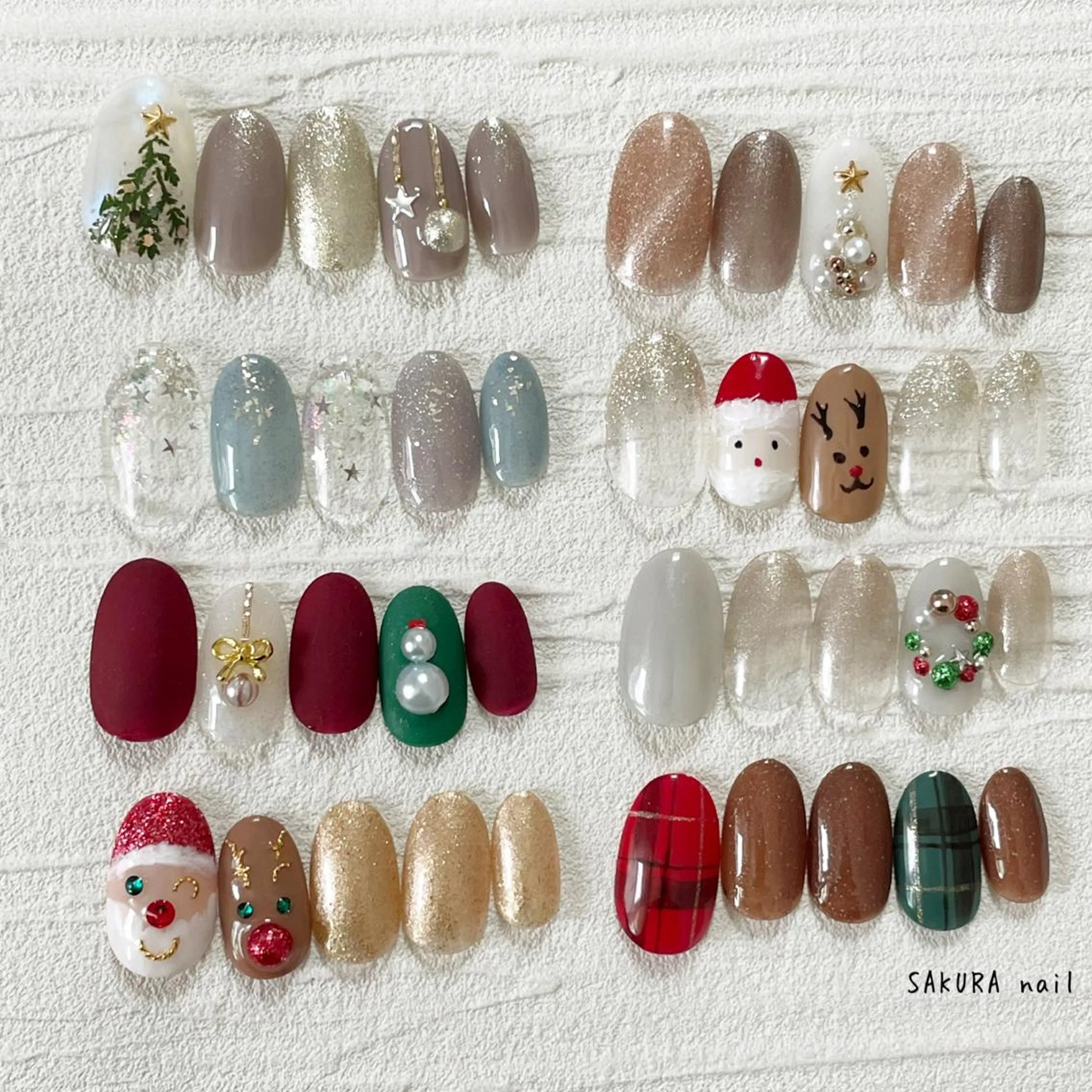 ネイル 冬ネイル クリスマス ハンドネイル SAKURA nailのネイルデザイン