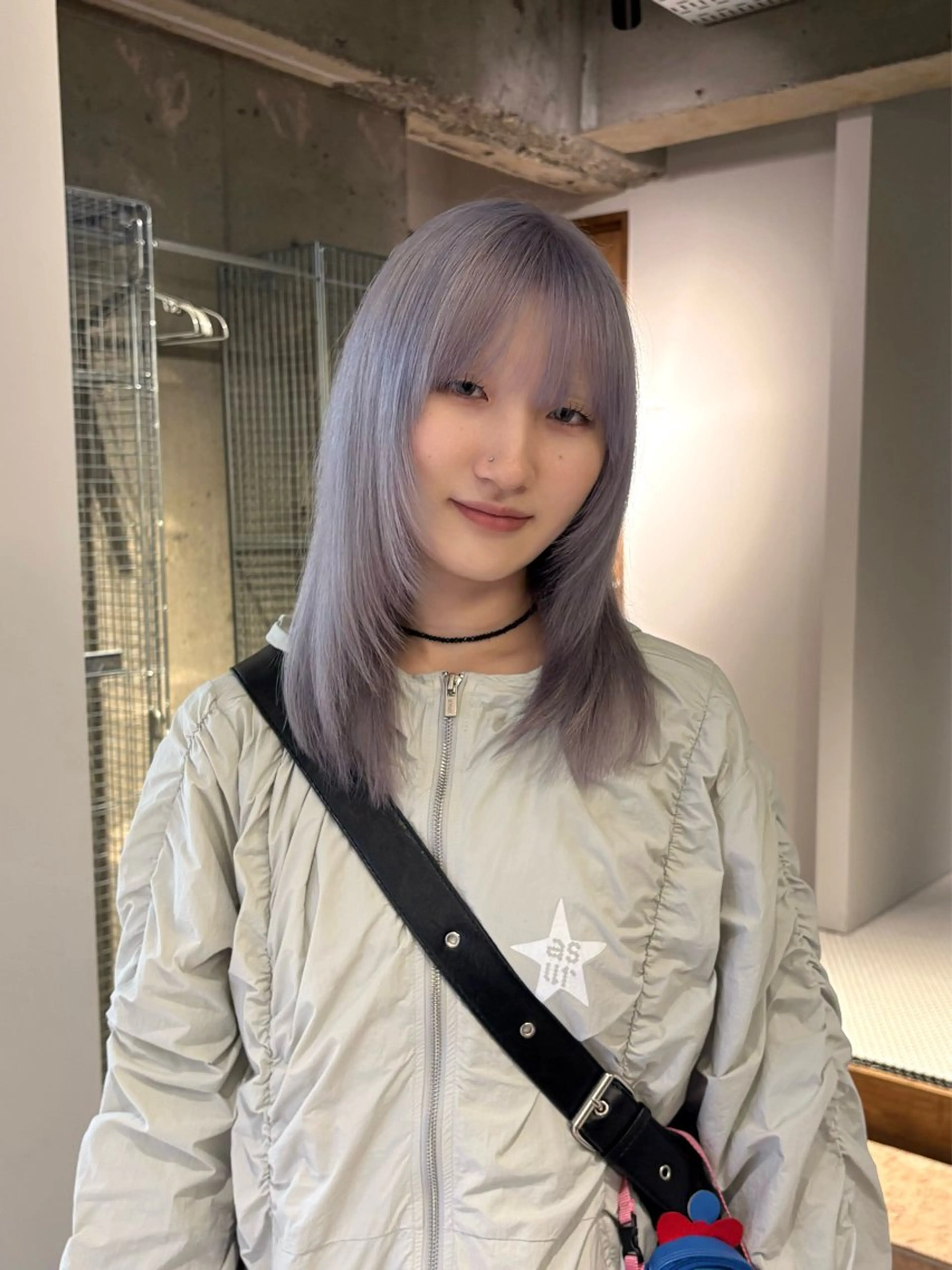 セミロング カラー ラベンダーカラー シルバー ヘアカラー 名駅/透明感カラー /masaki⠀のヘアスタイル