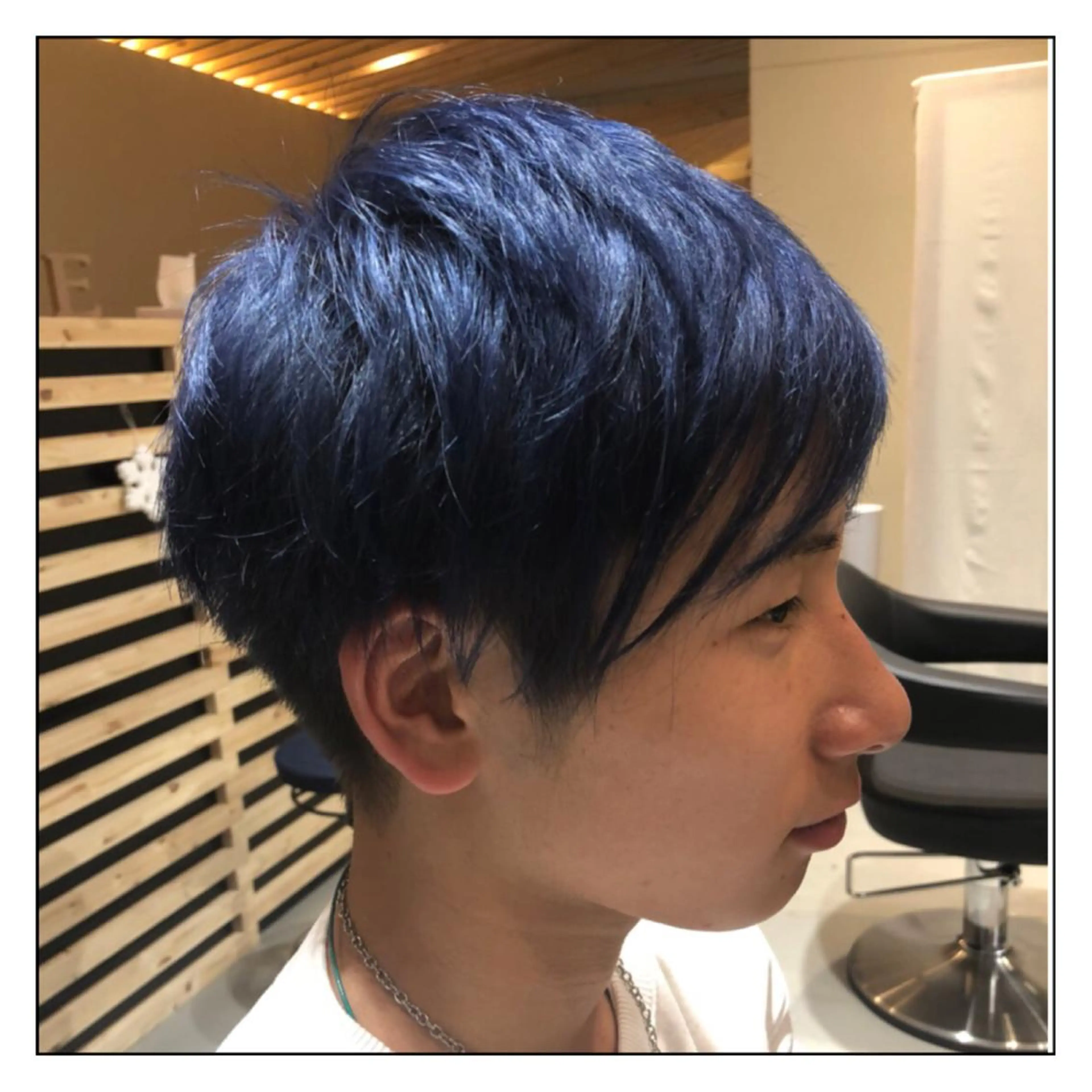 ショート カラー メンズ ブルーカラー ネイビーカラー 大久保 隆蔵のヘアスタイル