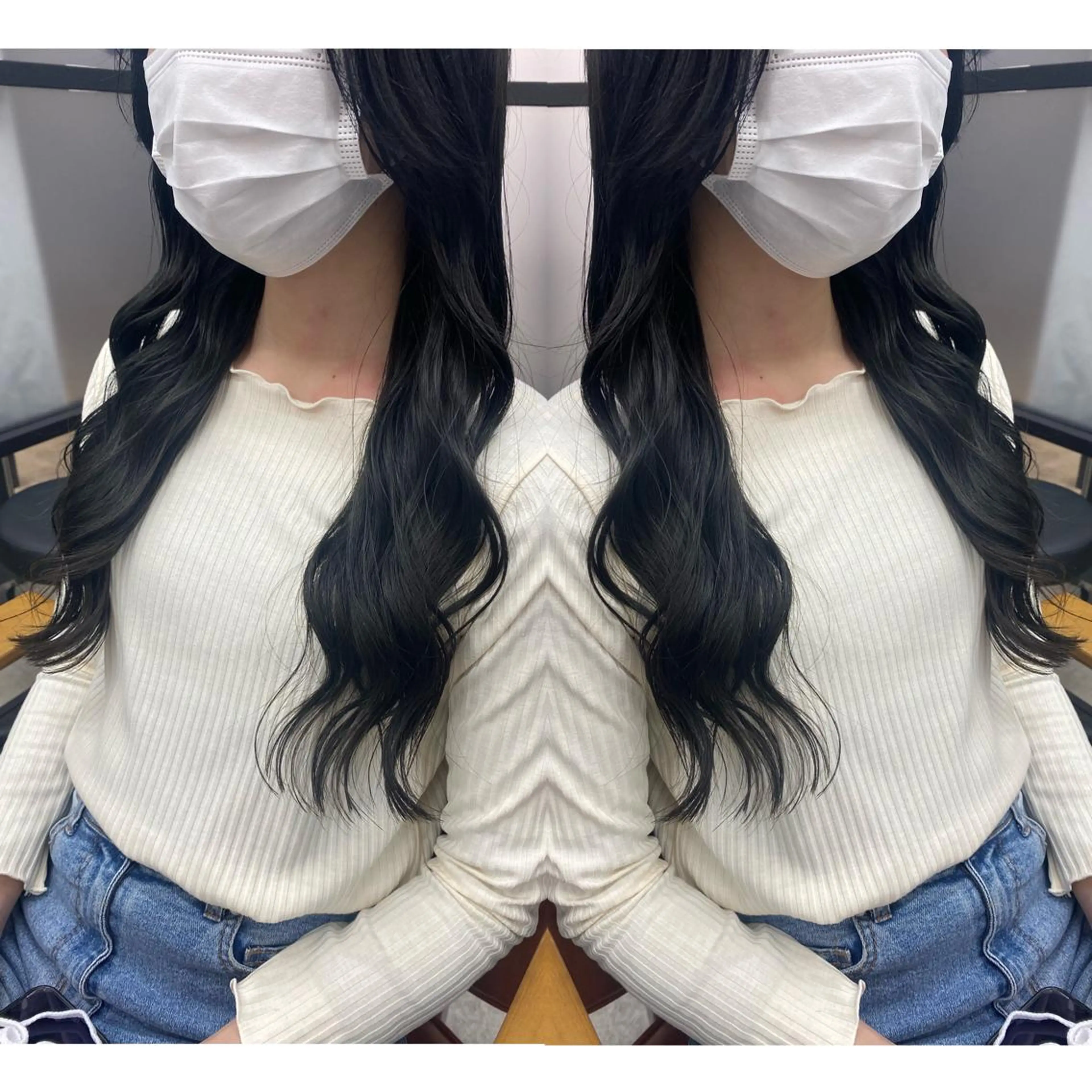 ロング カラー 黒髪 艶カラー吉祥寺🌸 KAZUEのヘアスタイル