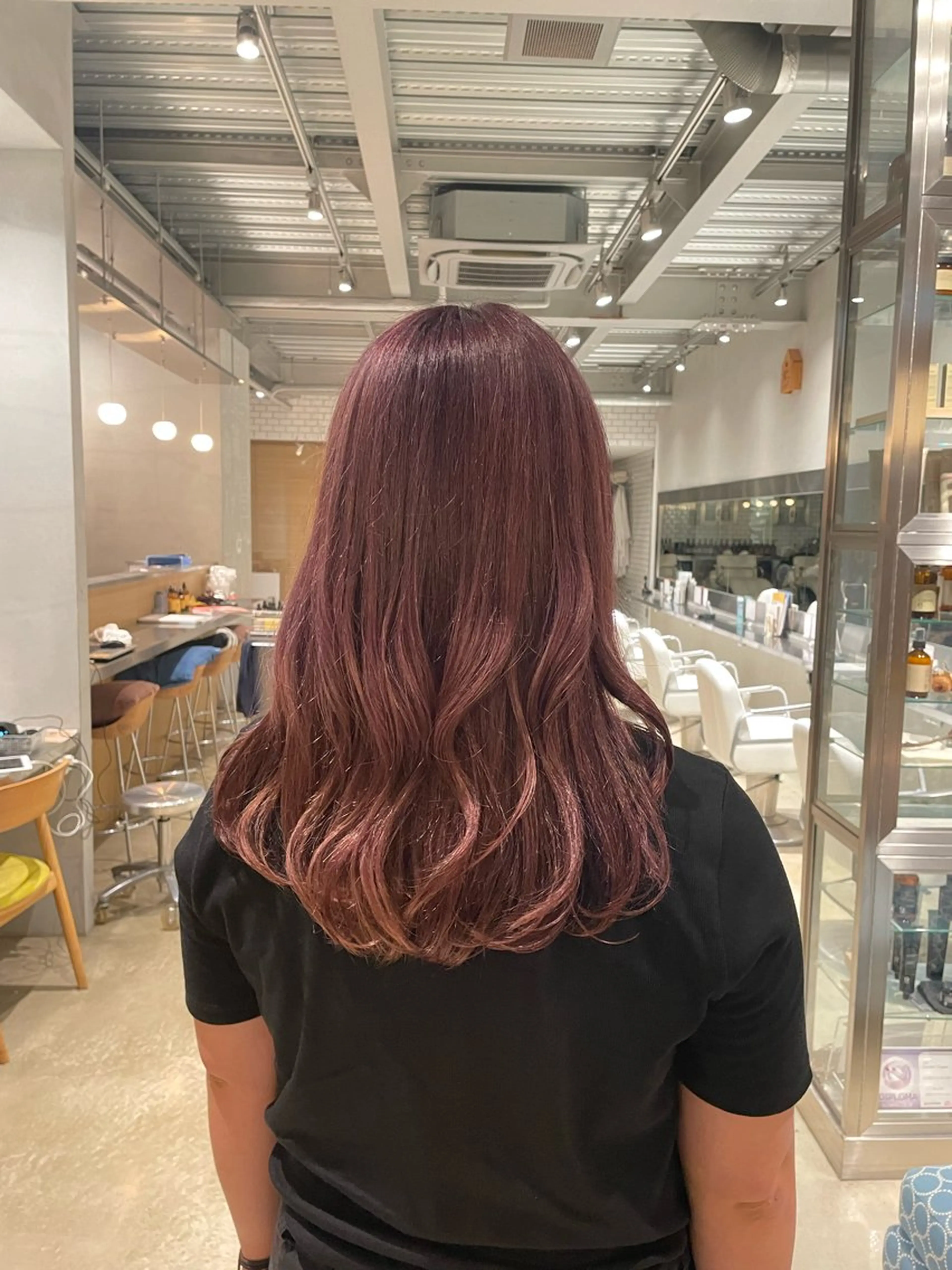 ロング カラー ピンクカラー 樋口 花穂のヘアスタイル