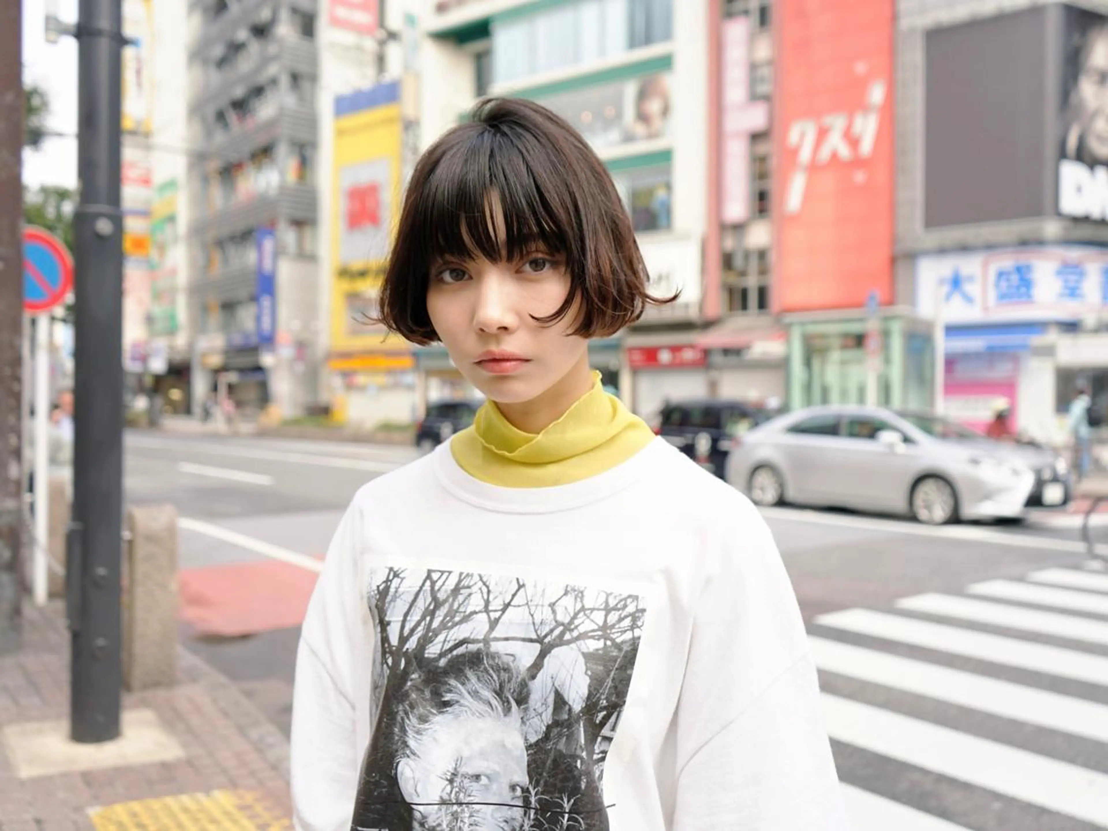 セミロング カラー パーマ ヘアアレンジ アディクシーカラー アッシュ バレイヤージュ ベージュカラー ブリーチ newi grande 横浜店のヘアスタイル