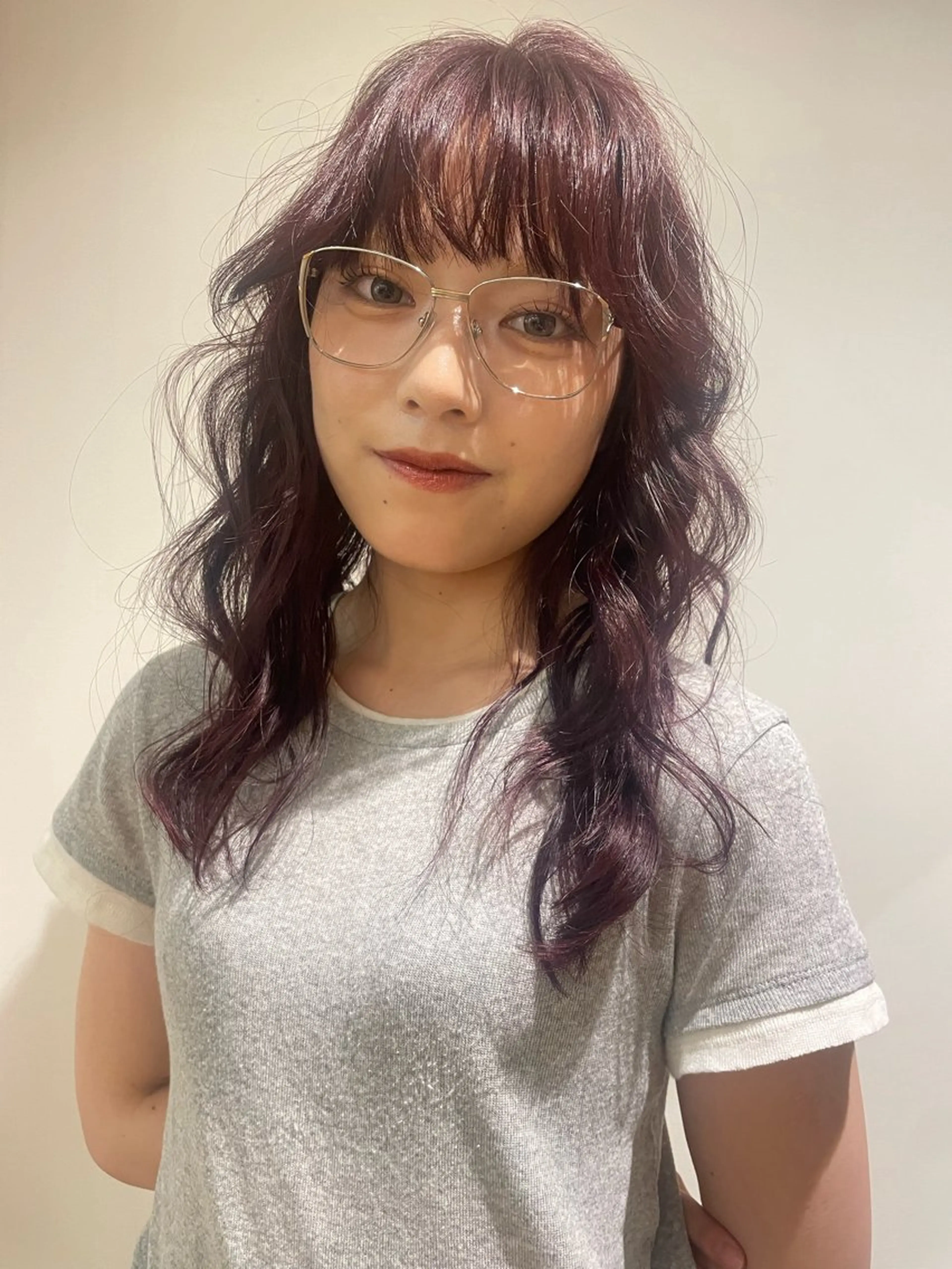 カラー ベージュカラー ブリーチ 透明感カラー ダブルカラー ハイトーンカラー カラーモデル/太田 遙のヘアスタイル