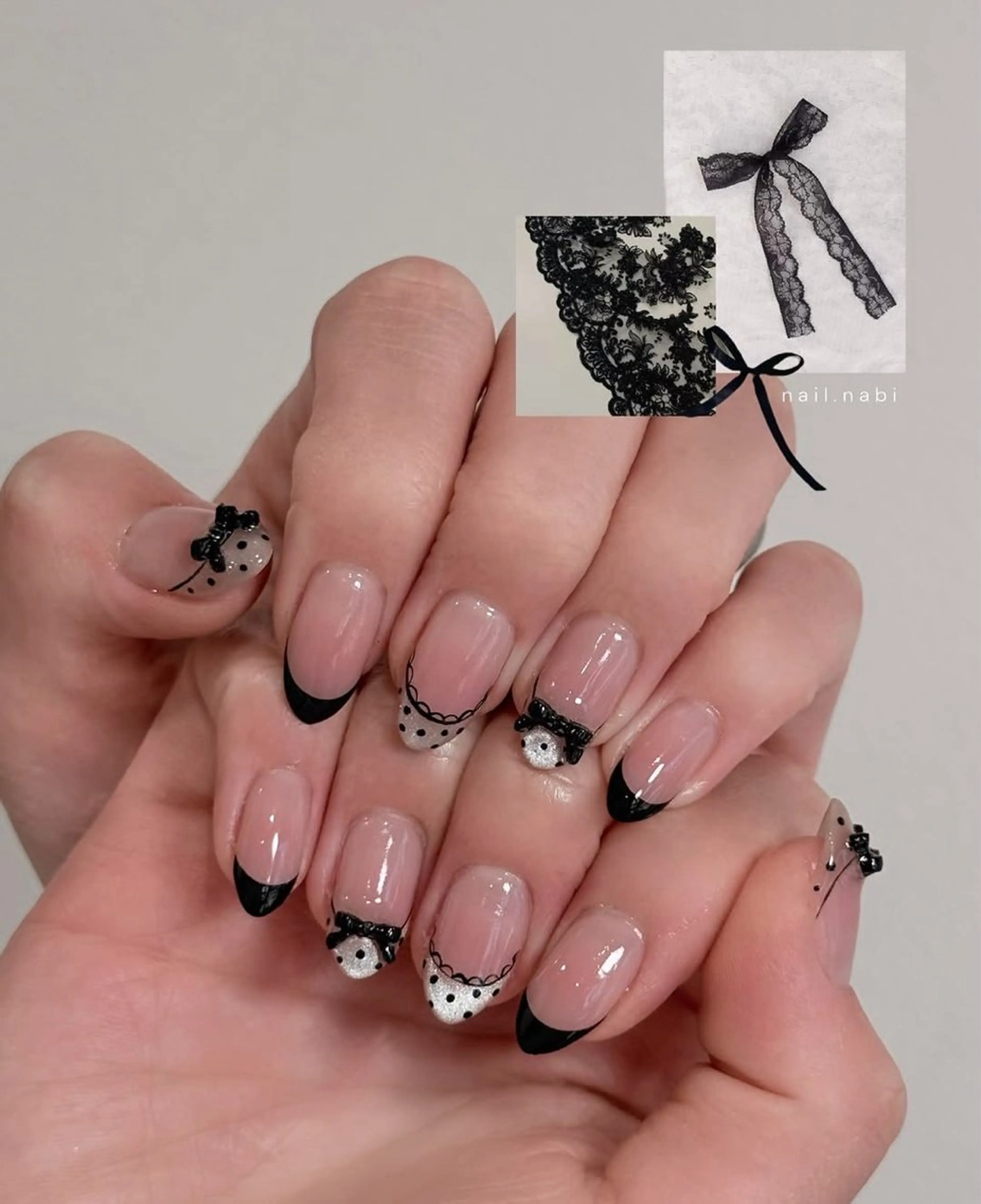 ネイル フレンチネイル ジェルネイル マグネットネイル 持ち込み ニュアンスネイル ハンドネイル Ribbonnail salonのネイルデザイン