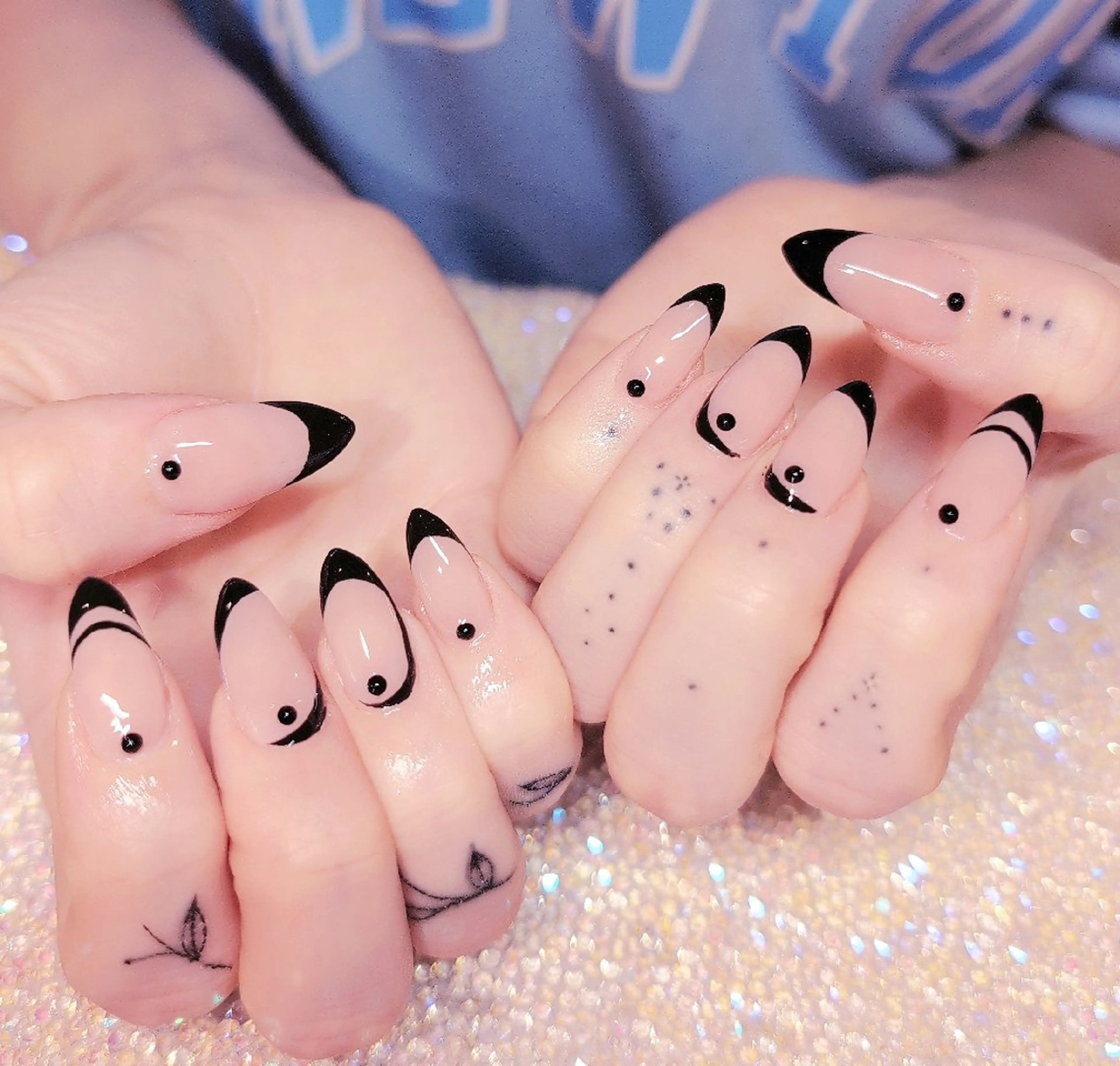 ネイル 長さ出し ジェルネイル 韓国ネイル マグネットネイル ニュアンスネイル ハンドネイル I LOVE ME NAIL.｡.:*♡のネイルデザイン