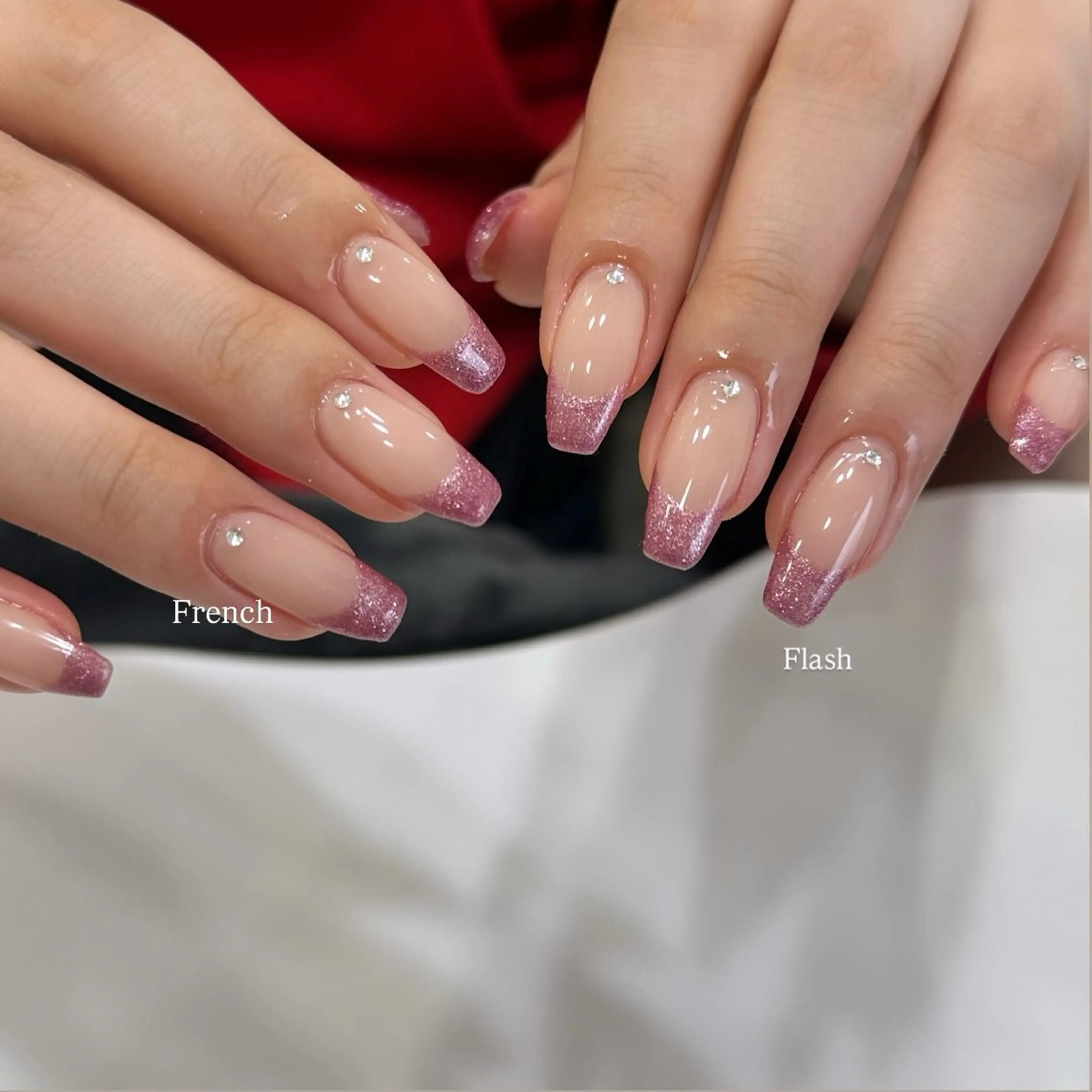 French nail 🧁🍴¥6500 {オフ無｝の写真