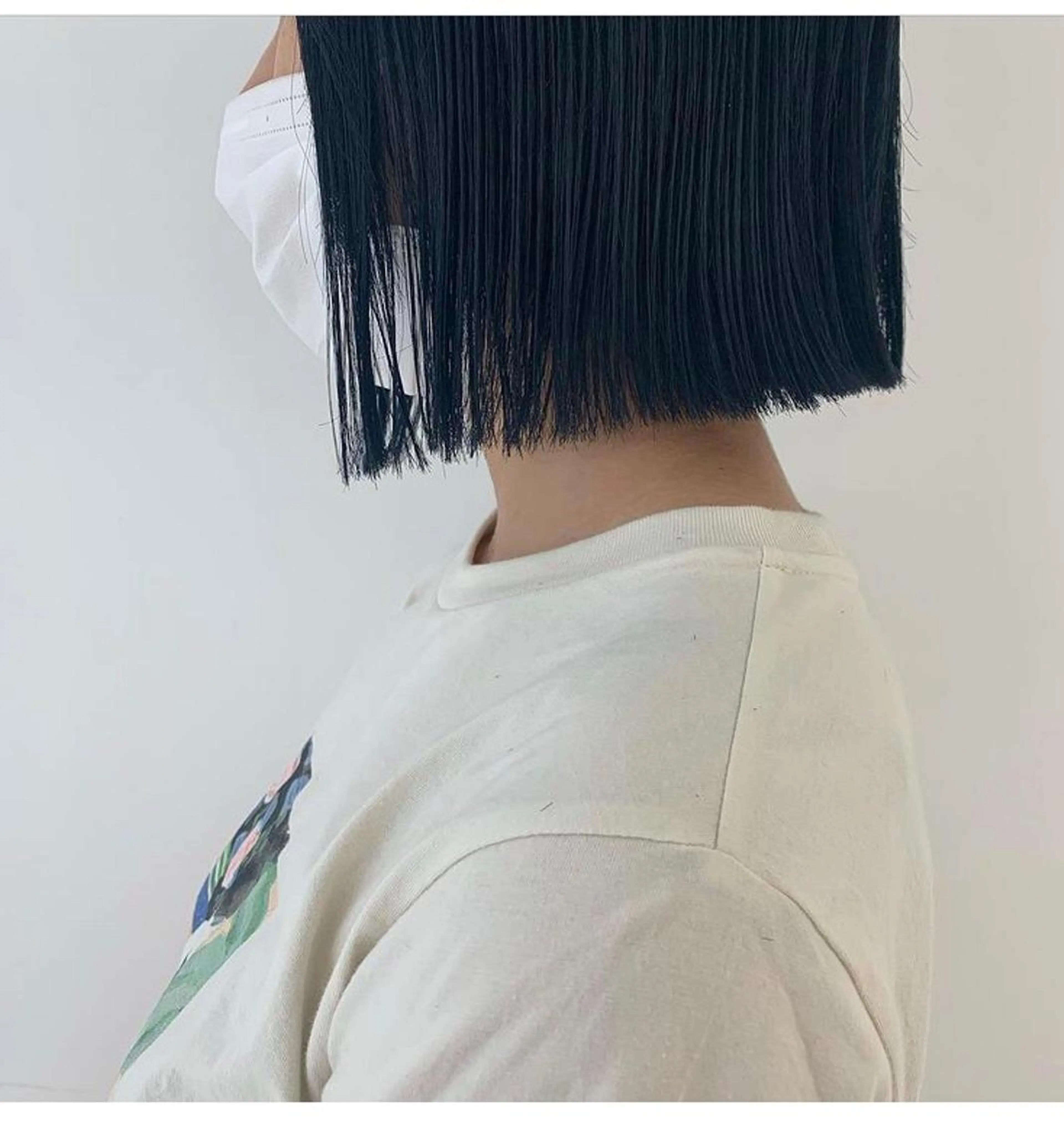 ミディアム カラー 切りっぱなしボブ ボブ 京谷 宥のヘアスタイル