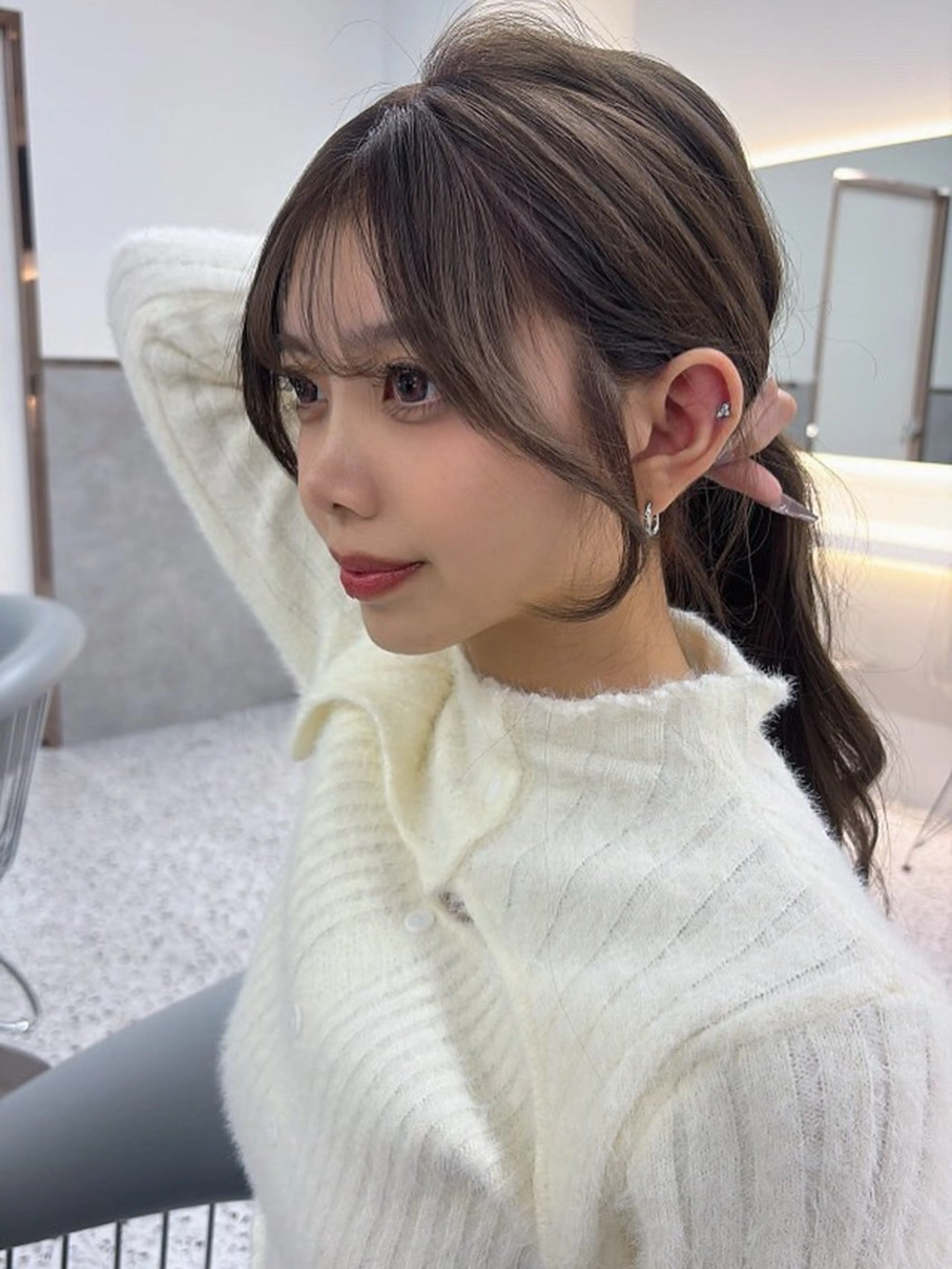 カラー yui🎀ブリーチ なしベージュ／博多のヘアスタイル