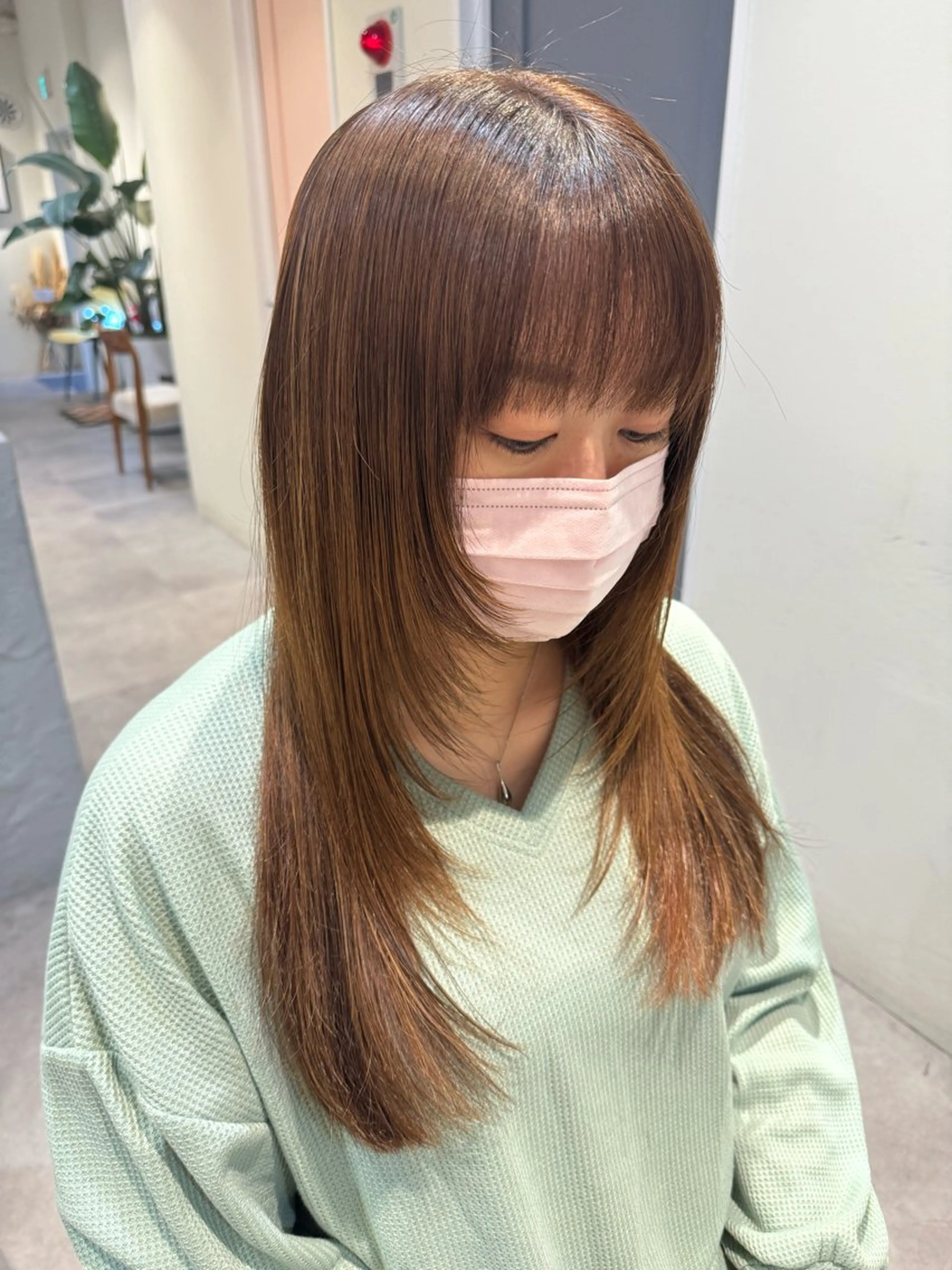 ロング レイヤーカット ayaka♡ 柔らかカラーのヘアスタイル