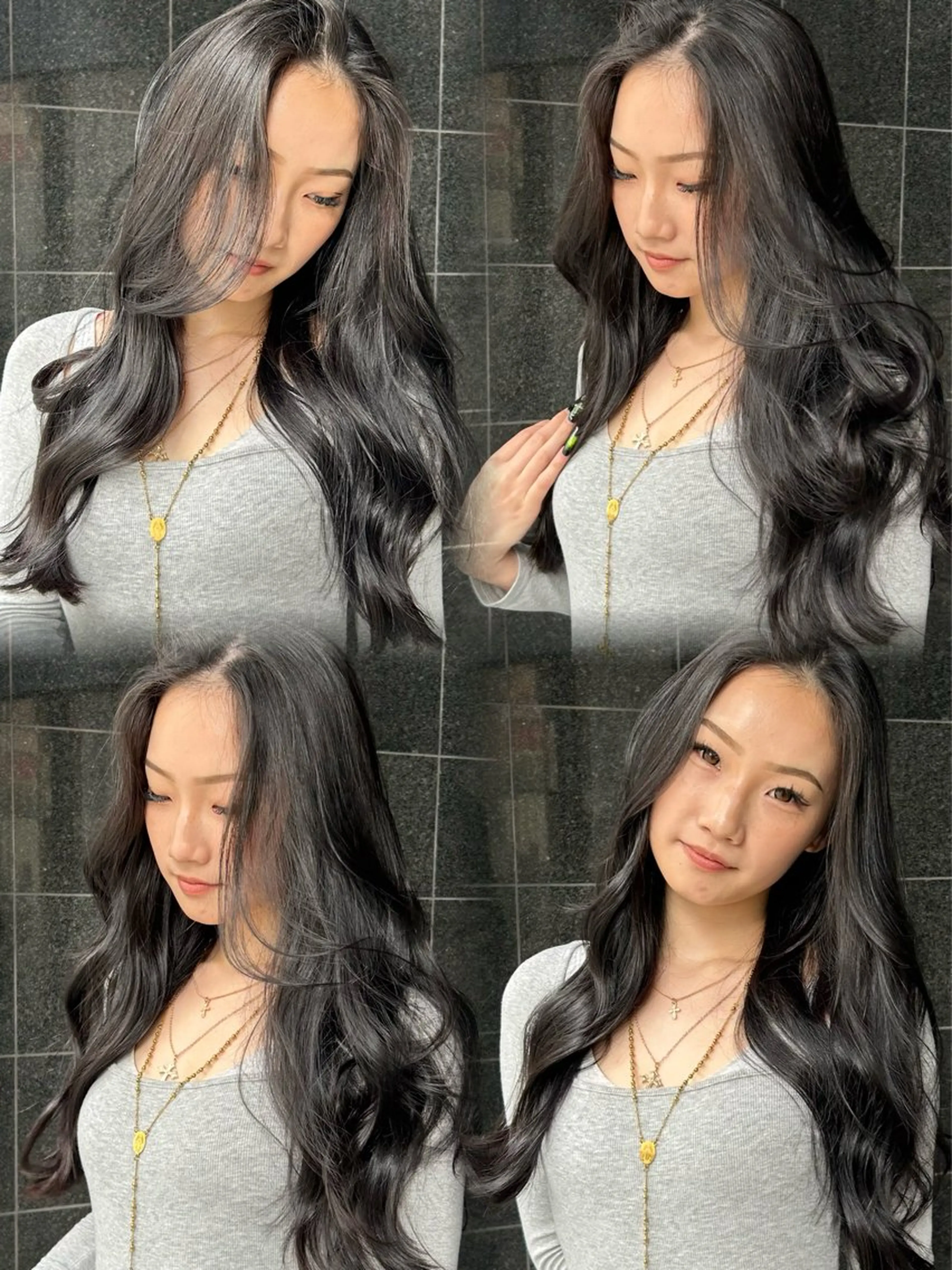 ロング ロング カット ヘアカラー calna 古賀 菜摘のヘアスタイル