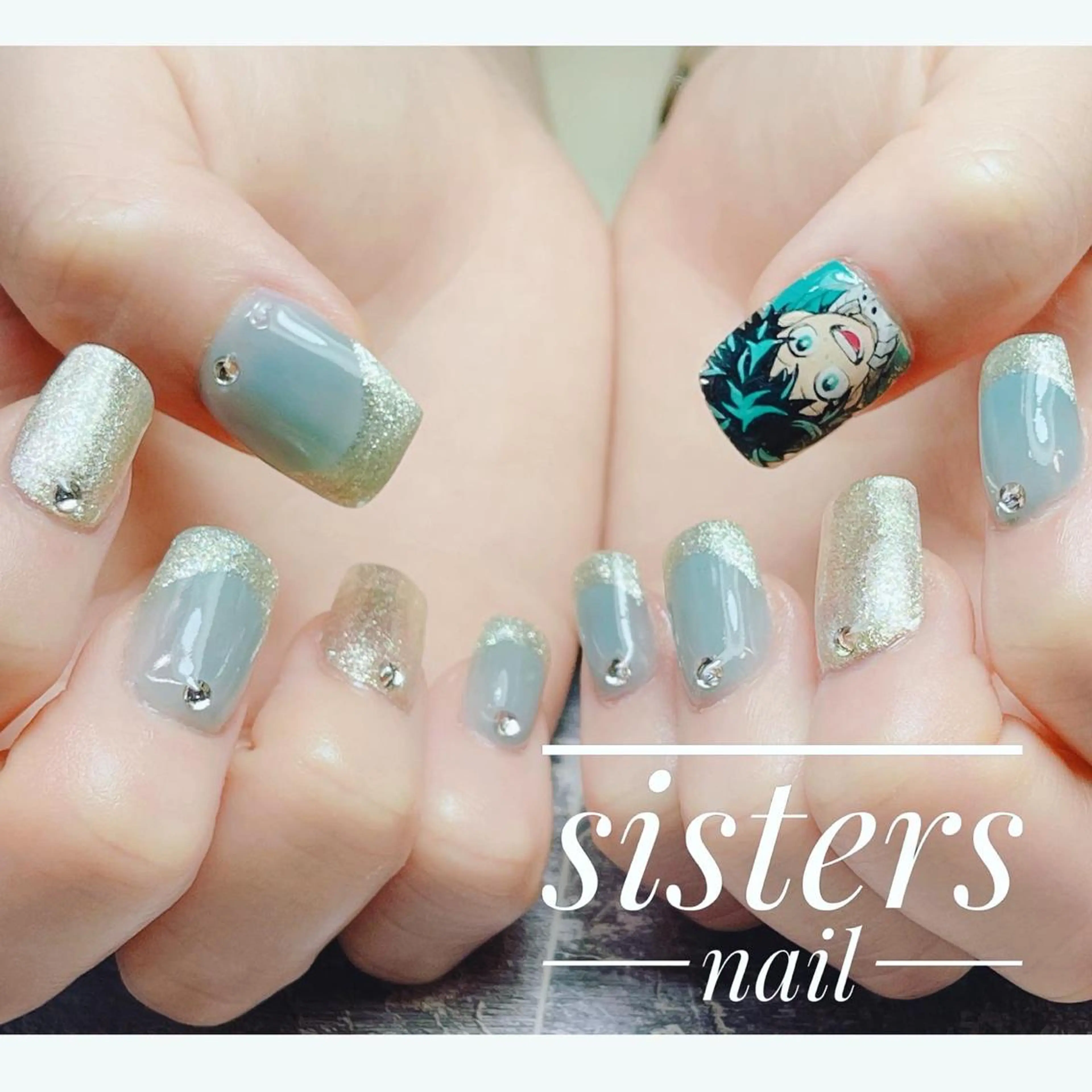 ネイル アートネイル フレンチネイル キラキラネイル ラメ(グリッター) ニュアンスネイル sisters nail.fのネイルデザイン