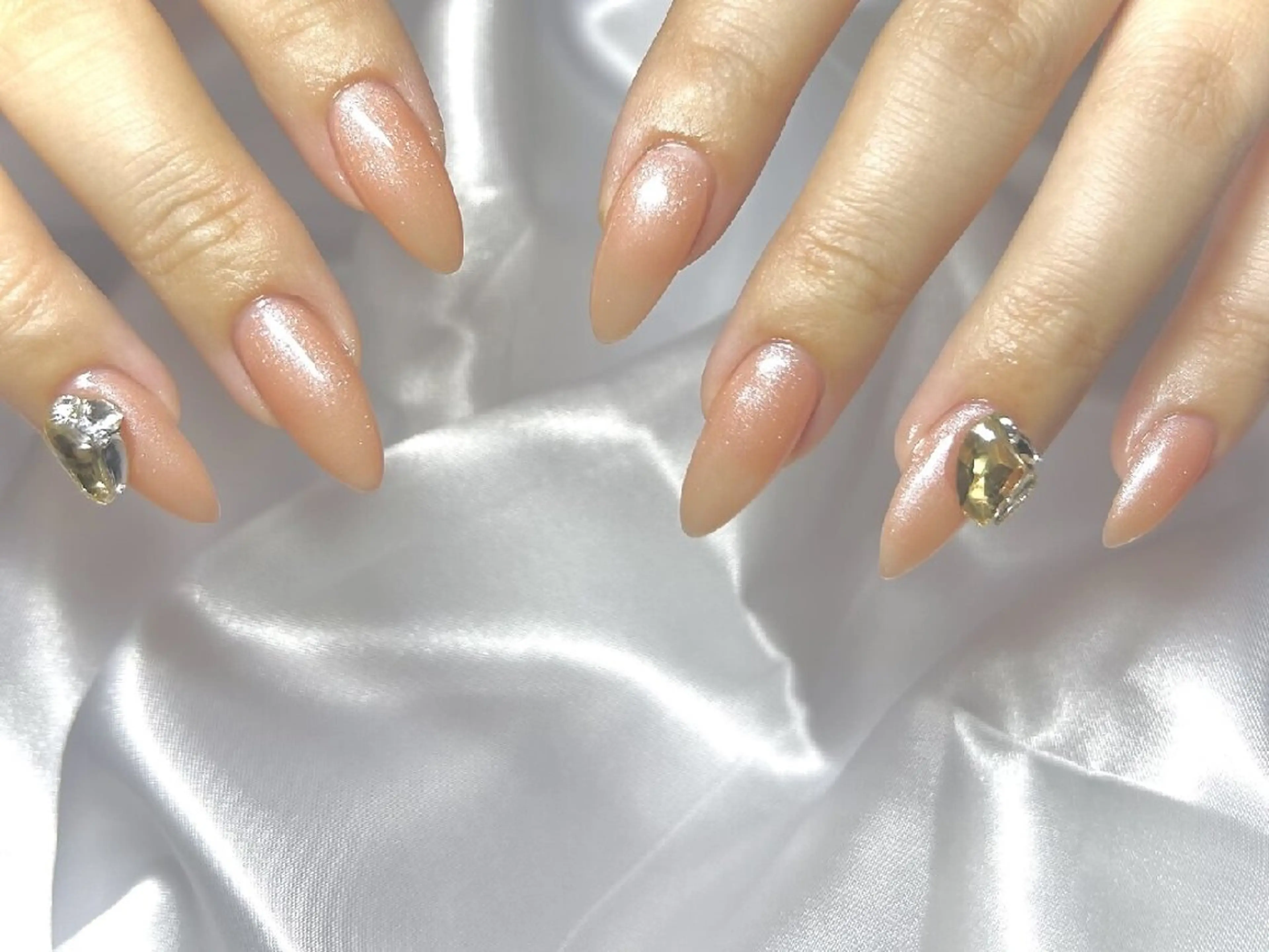 ネイル アートネイル 入学式 卒業式 キラキラネイル 韓国ネイル ハンドネイル JULIE NAILのネイルデザイン