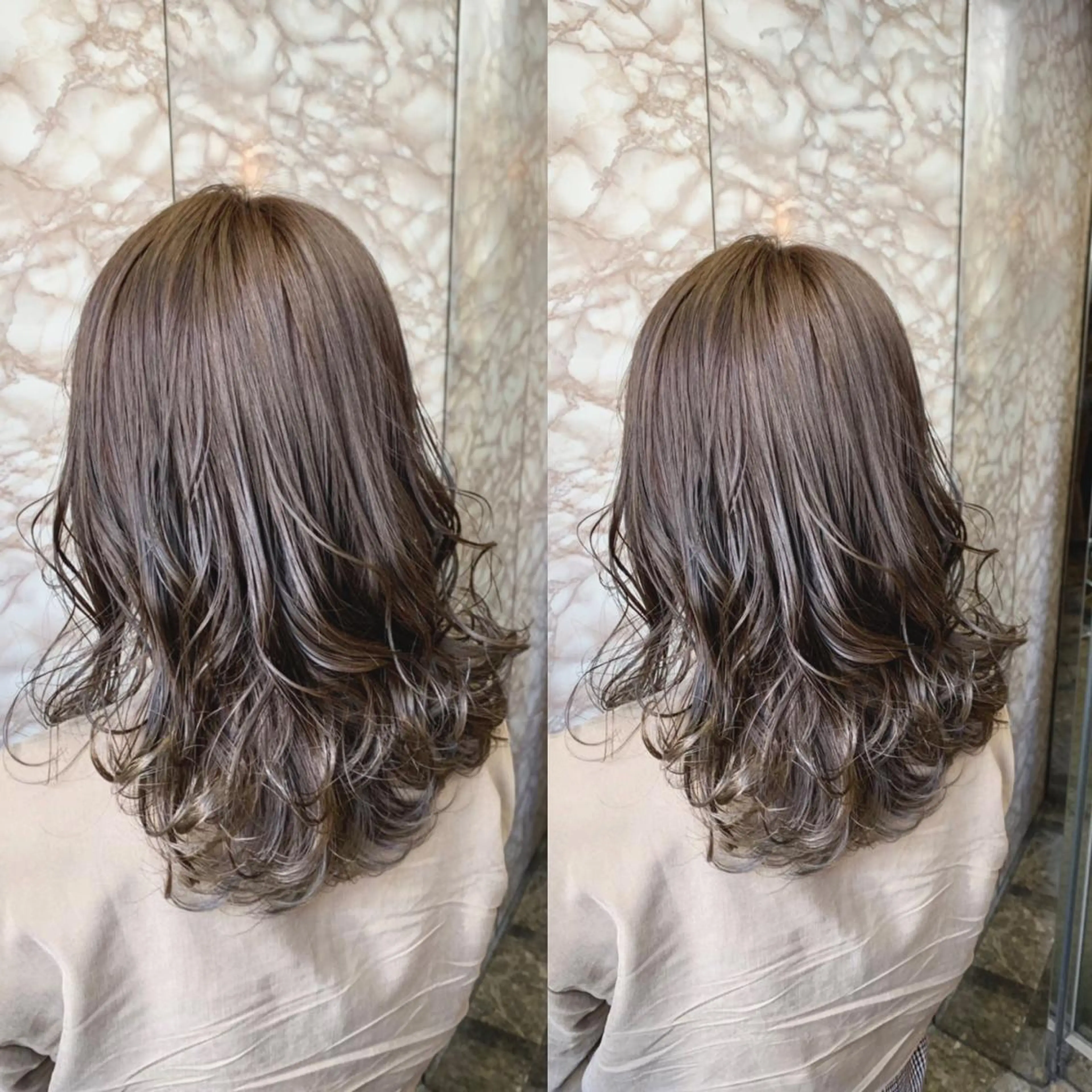 セミロング カラー ヘアカラー トリートメント 🉐レイヤー/塩見 弘樹🉐渋谷のヘアスタイル