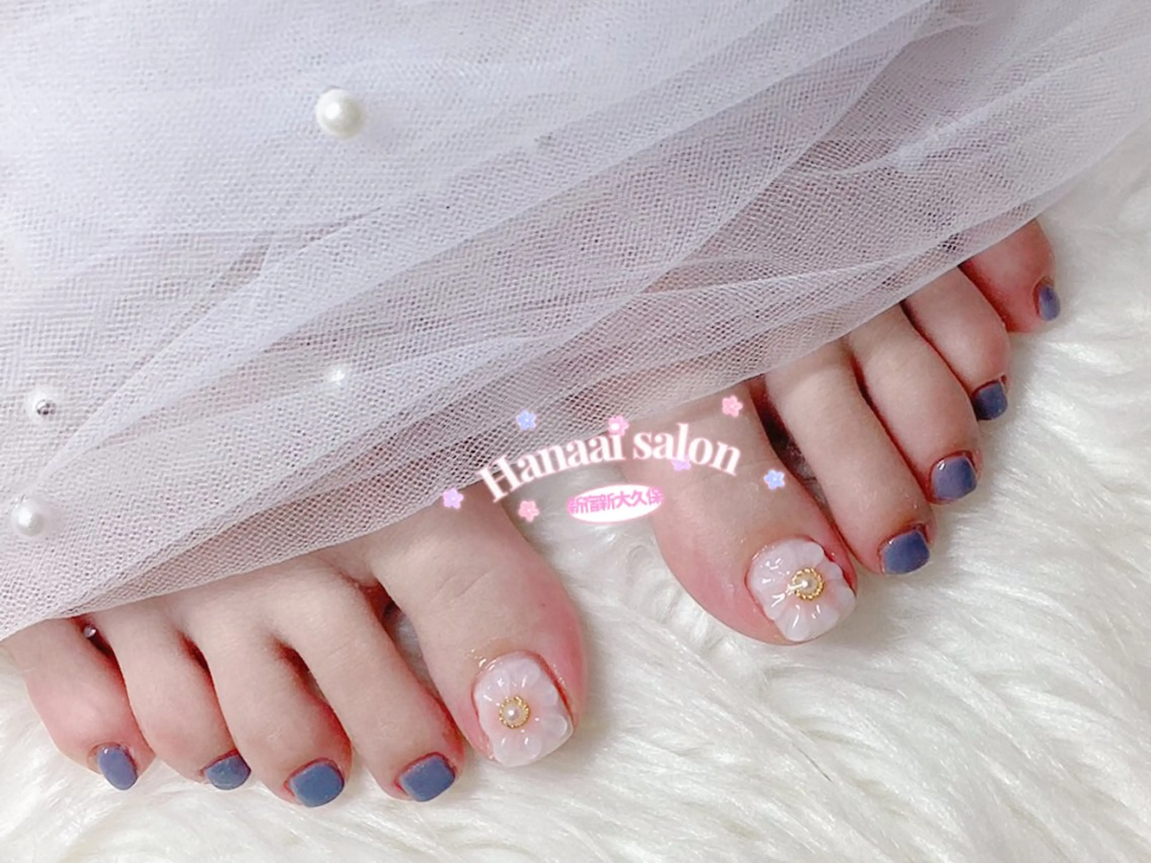 ショート フットネイル Hanaai Salon新宿店のネイルデザイン