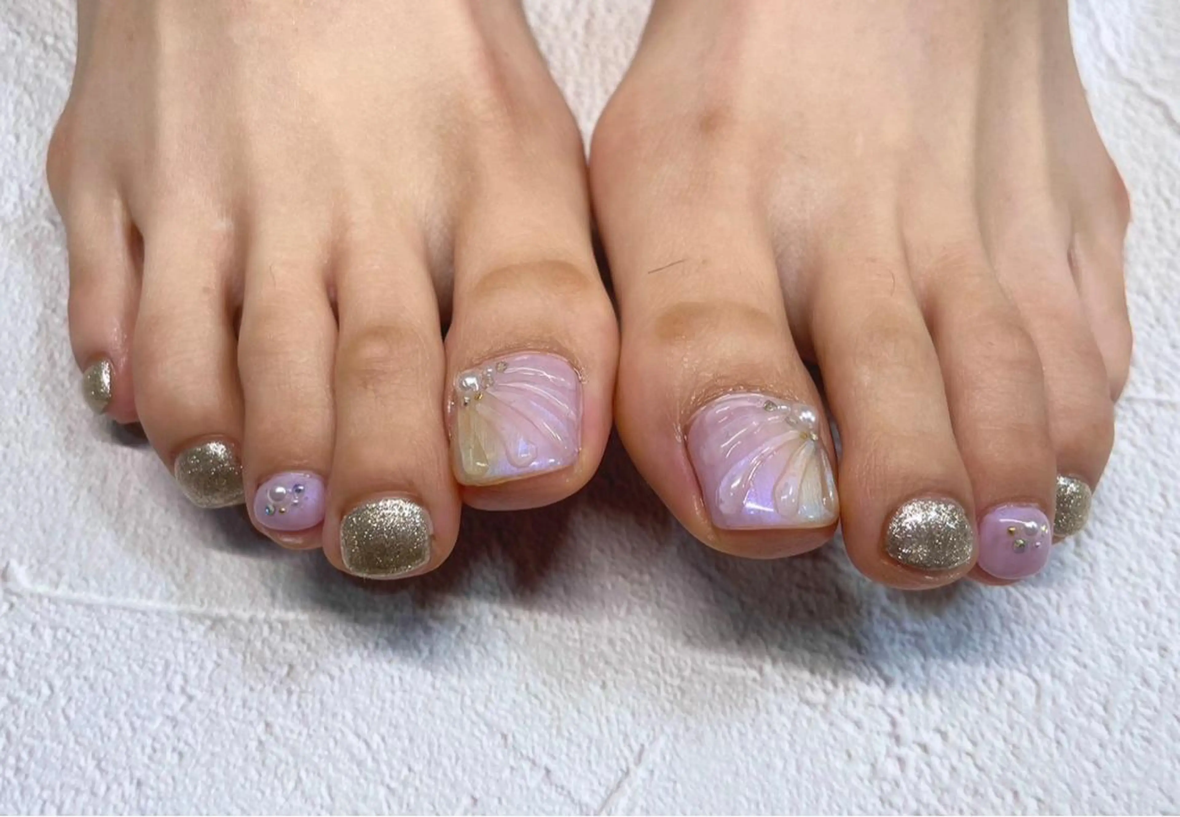 【オフなし🈚️】【キラキラ・トレンド】Footデザイン定額Bの写真