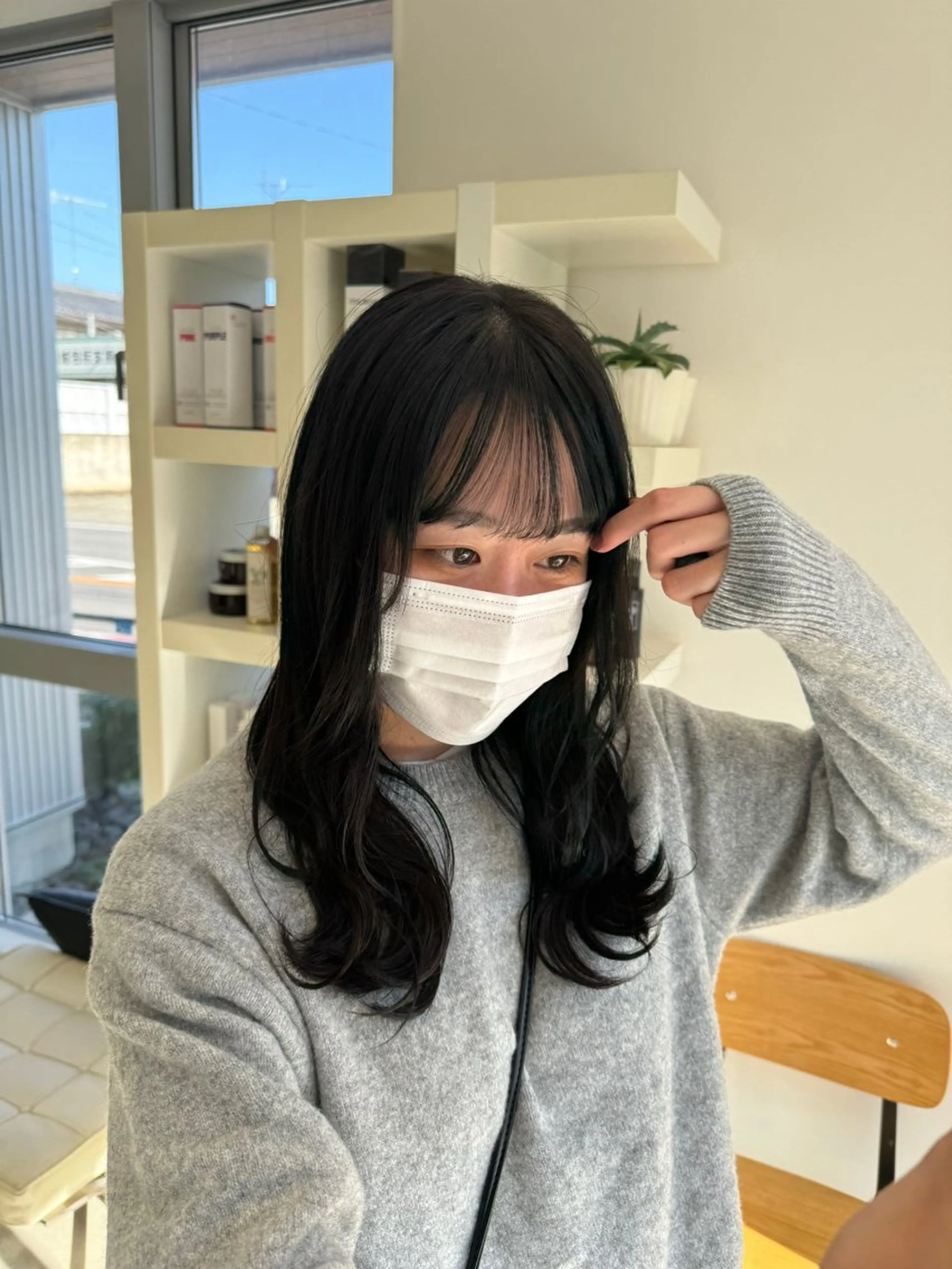 セミロング カット ヘアカラー トリートメント mir所属・堀越 美羽のヘアスタイル