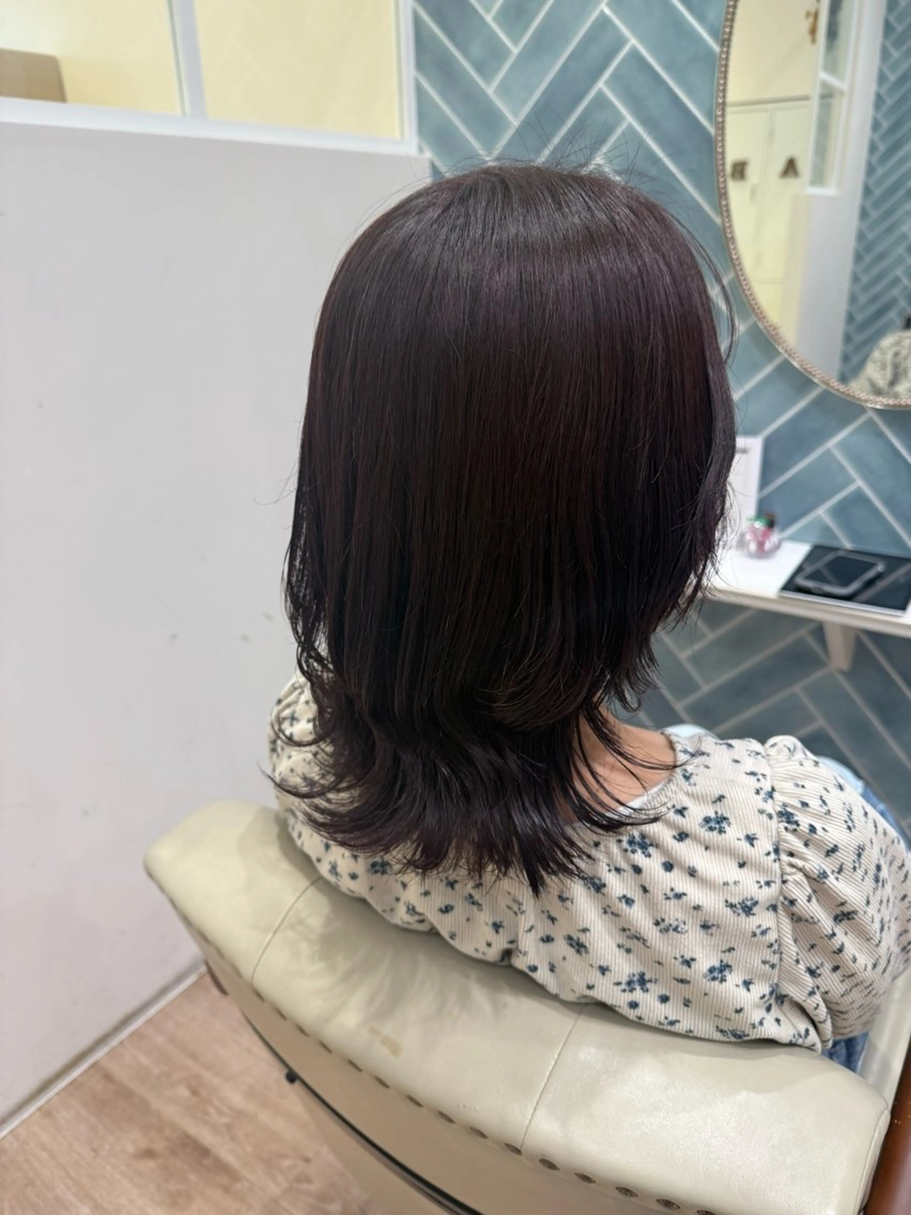 ミディアム カラー ヘアカラー 石川 夢乃のヘアスタイル