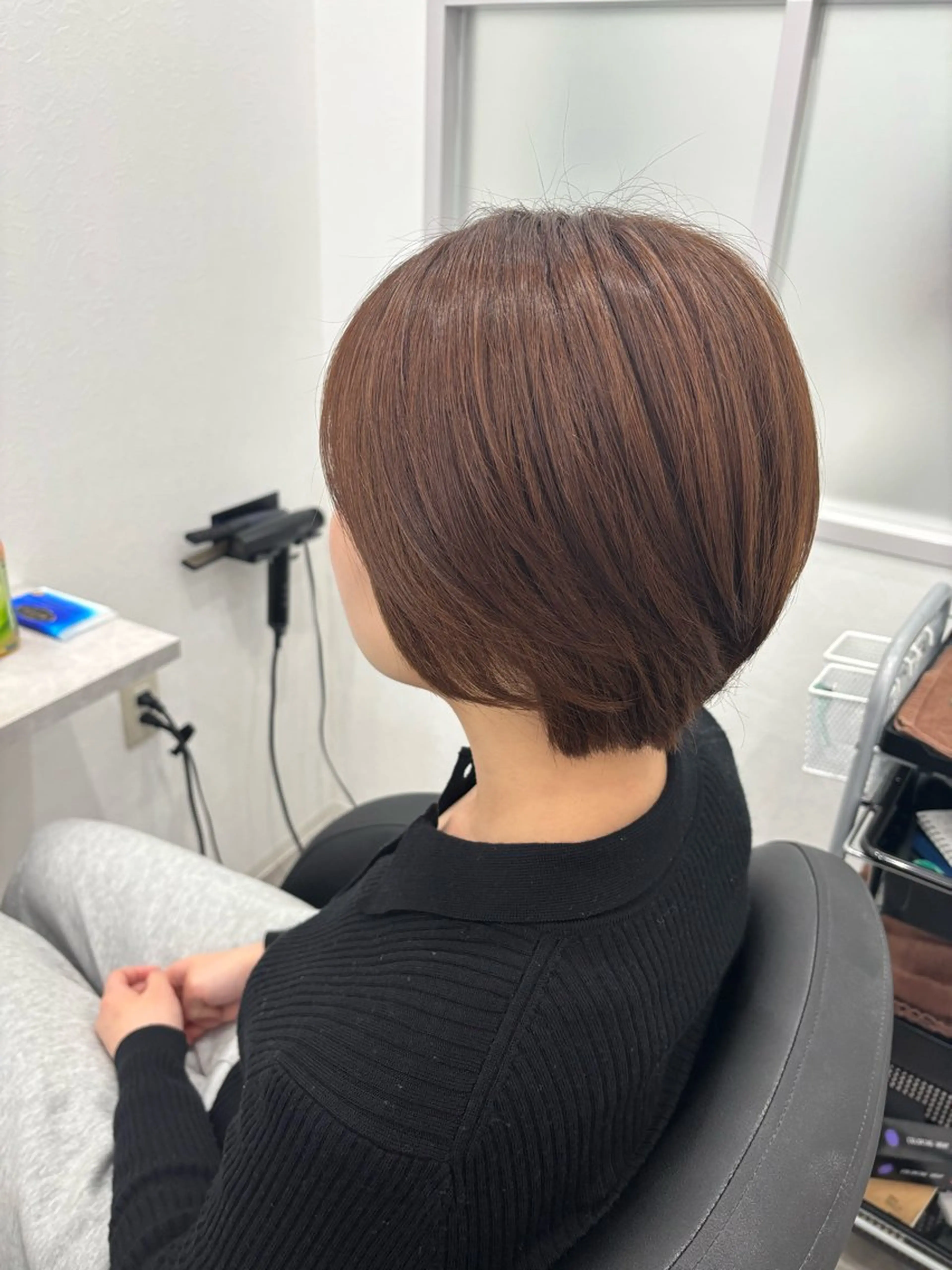 ショート カラー 伸ばしかけ ショートヘア カット ヘアカラー トリートメント ヘッドスパ 髪質改善/透明感 カラー/内藤有須加のヘアスタイル