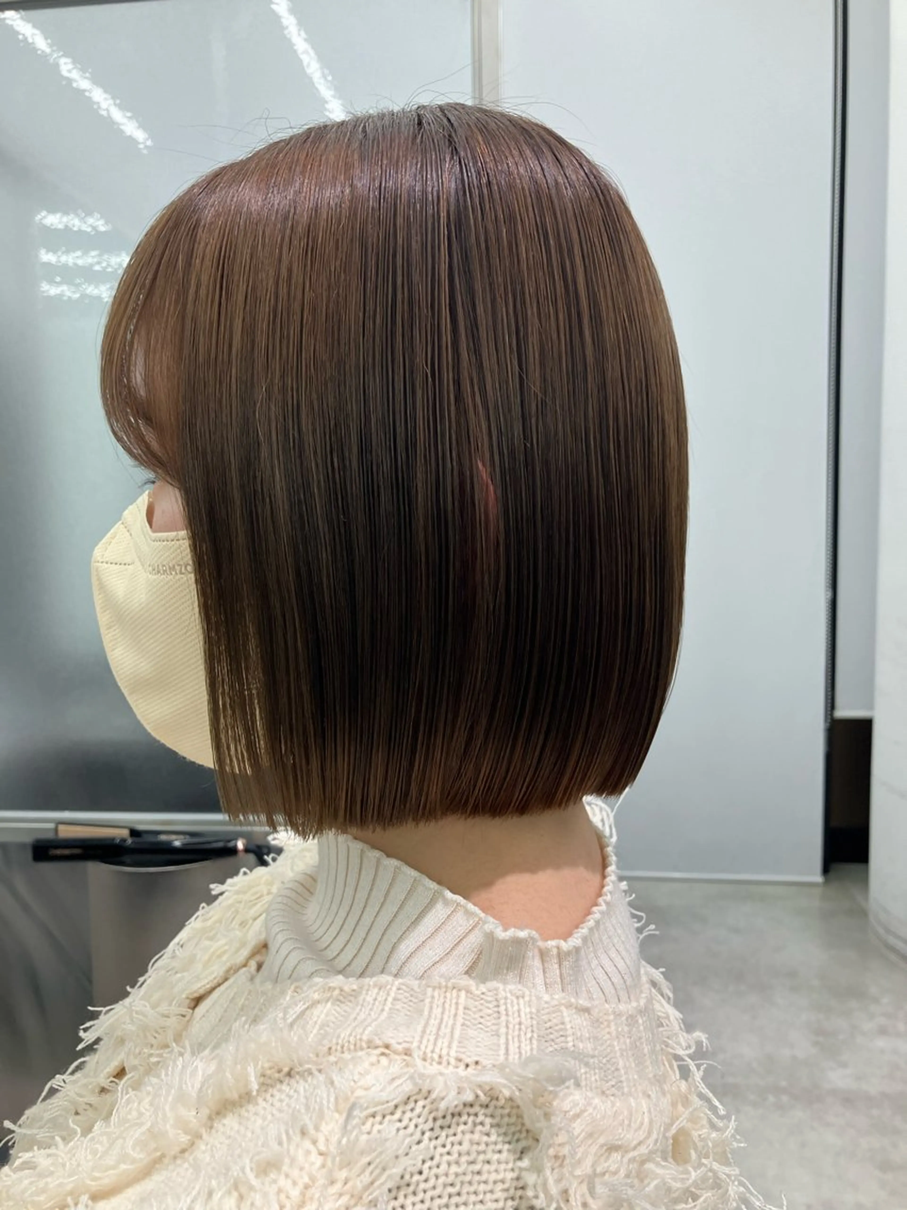 ミディアム ボブ 髪質改善/艶カラー 縮毛矯正/みほのヘアスタイル